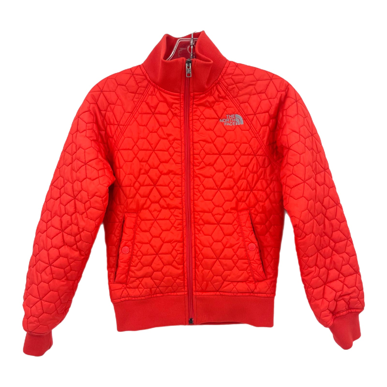 The North Face Orange Geometric Bomber Jacket