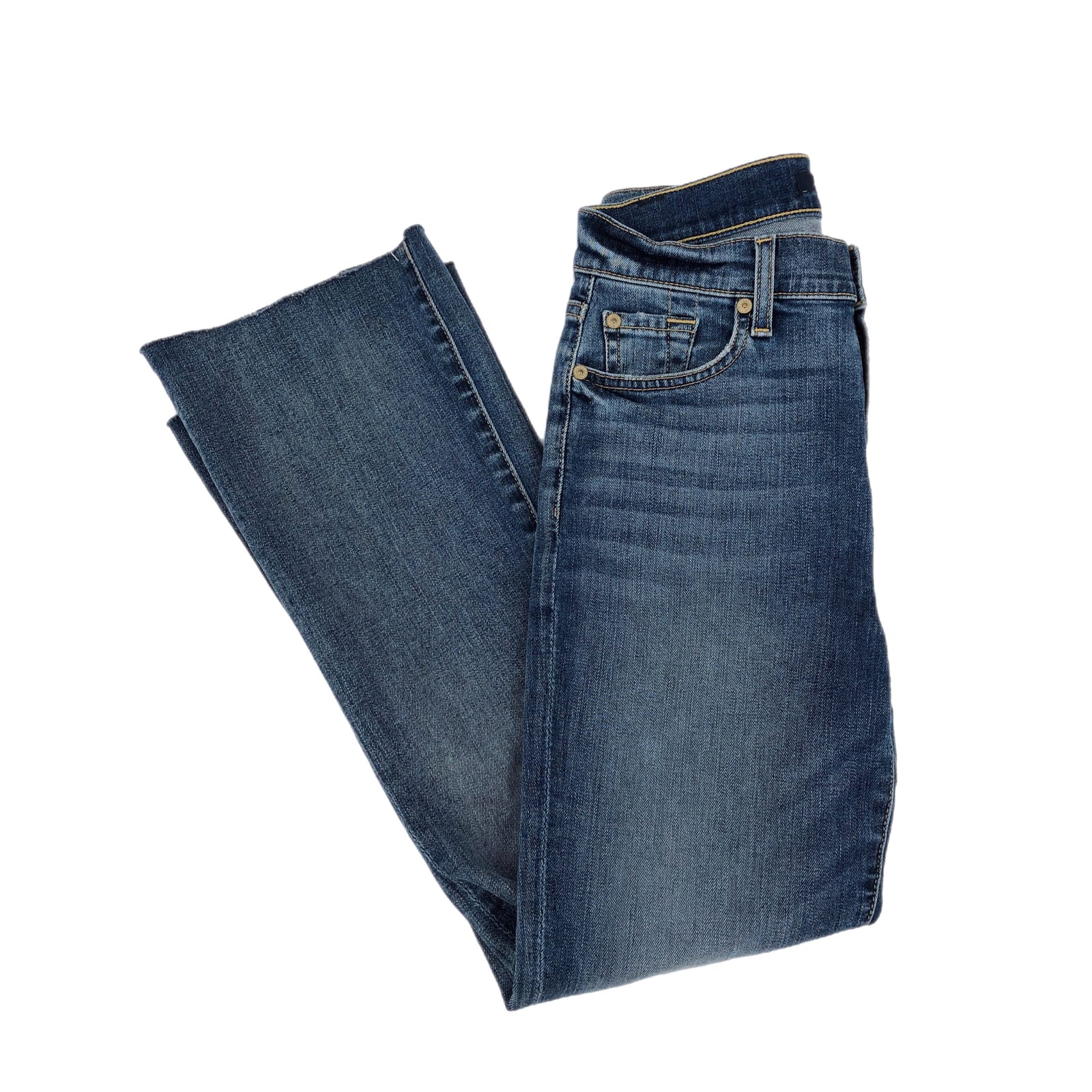 7 For All Mankind Blue Boot Cut Jeans