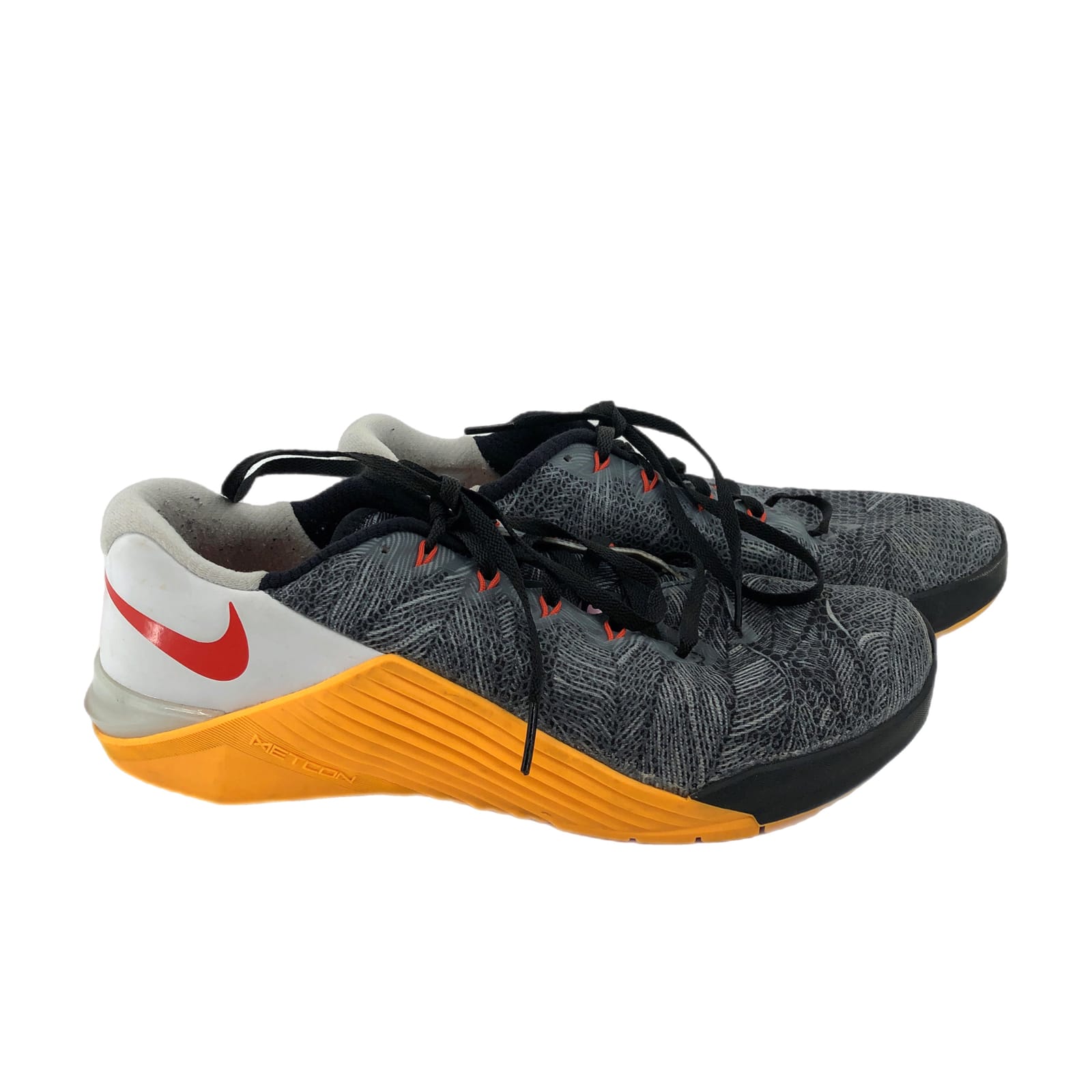 Nike Orange-Black Metcon 5 Athletic Shoes