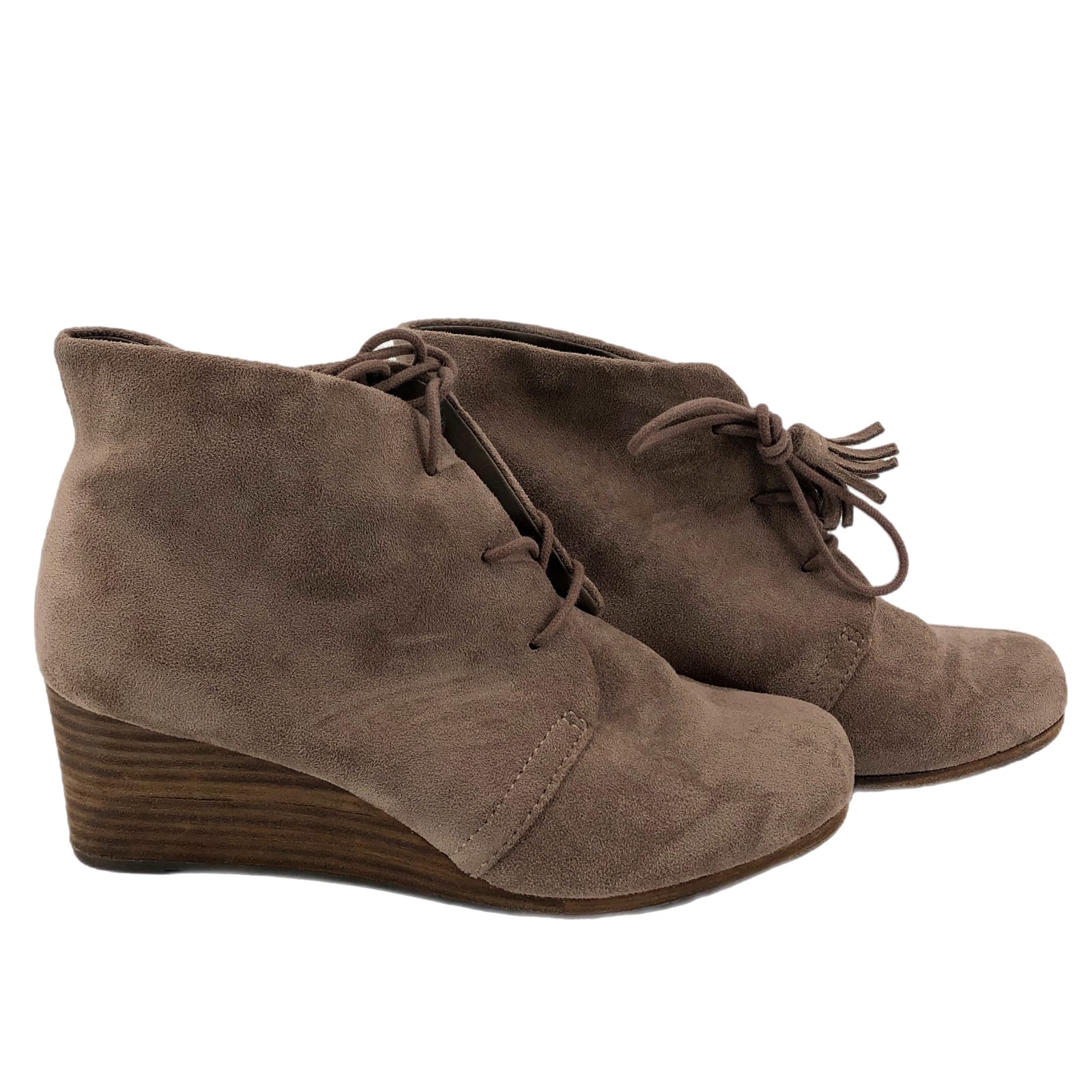 DR Scholls Beige Suede Wedges