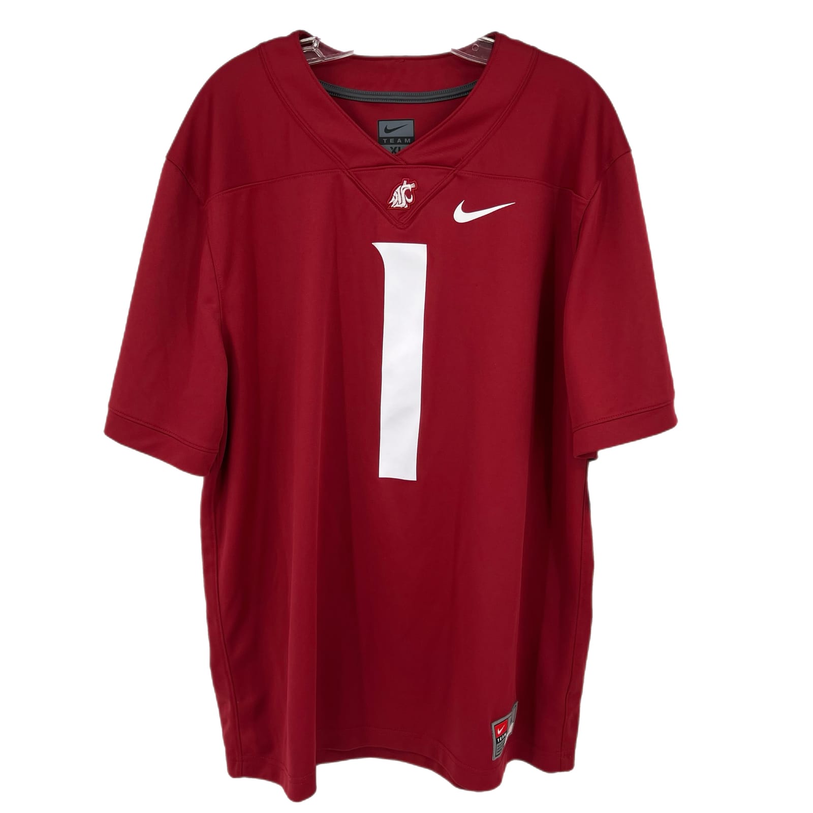 Nike Red Cotton V-Neck Jersey T-Shirt