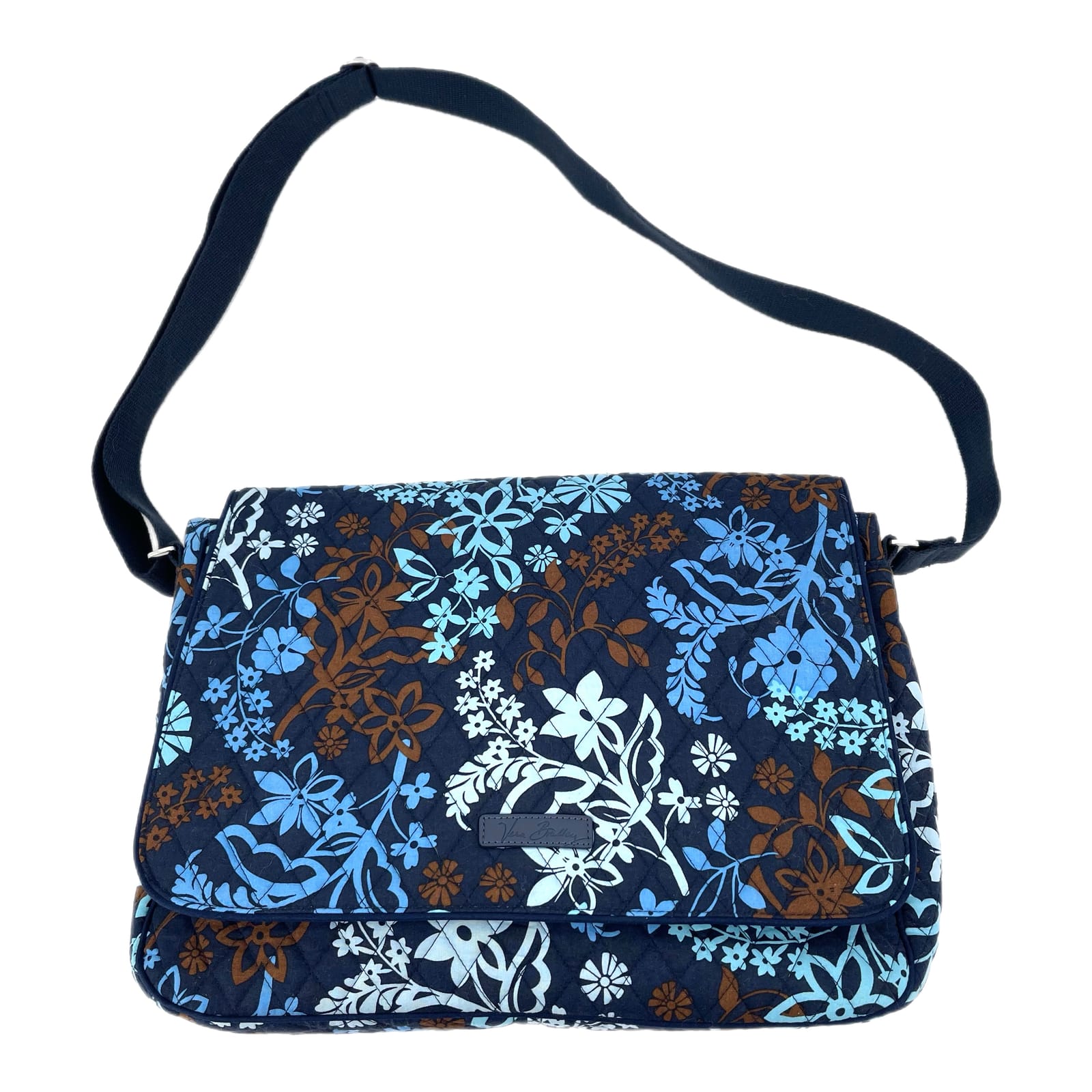 Vera Bradley Blue Floral Large Satchel