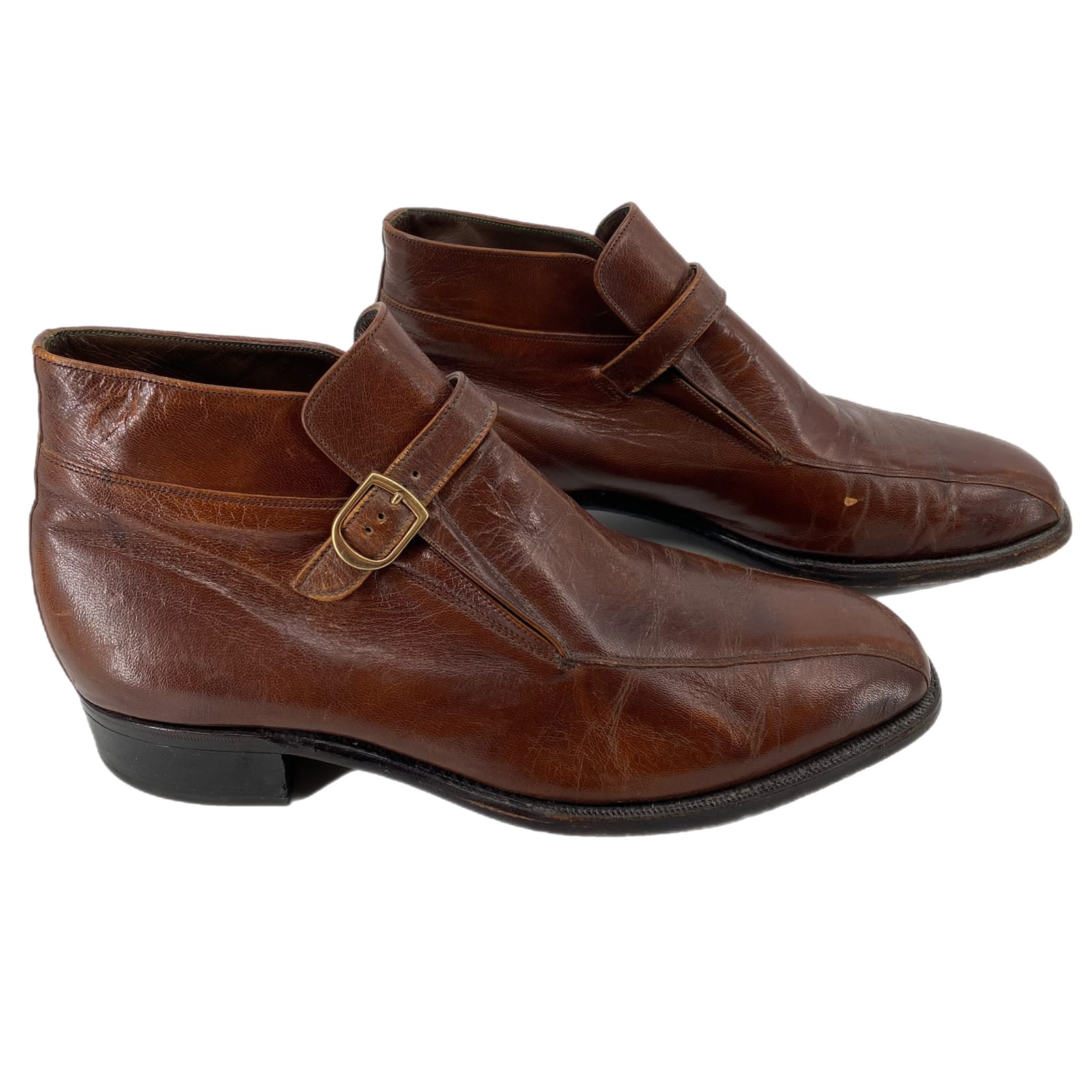 Florsheim Brown Leather Square Toe Bootie