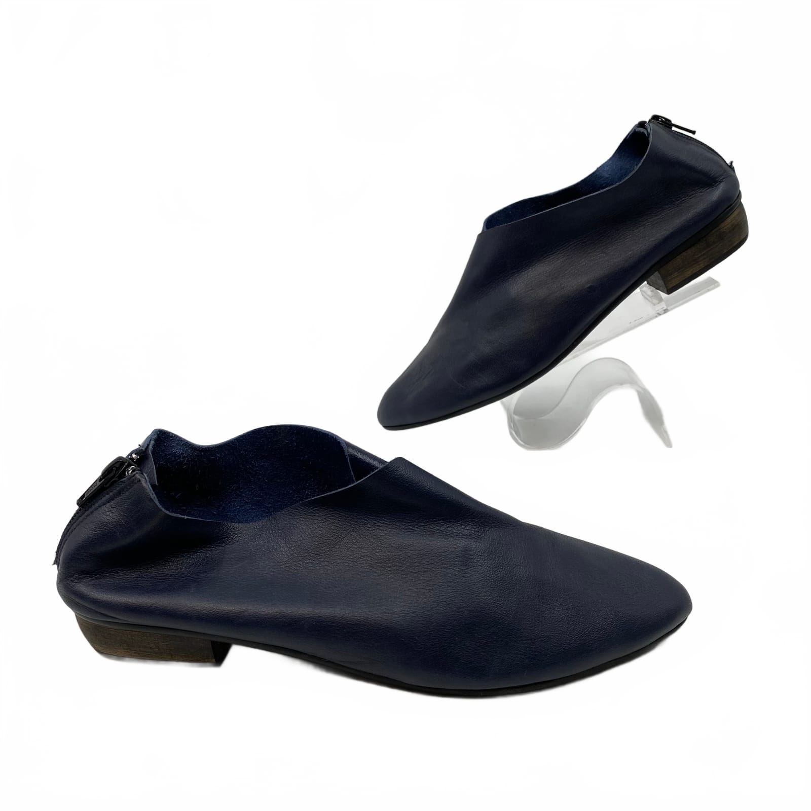 Figura Blue Leather Flats