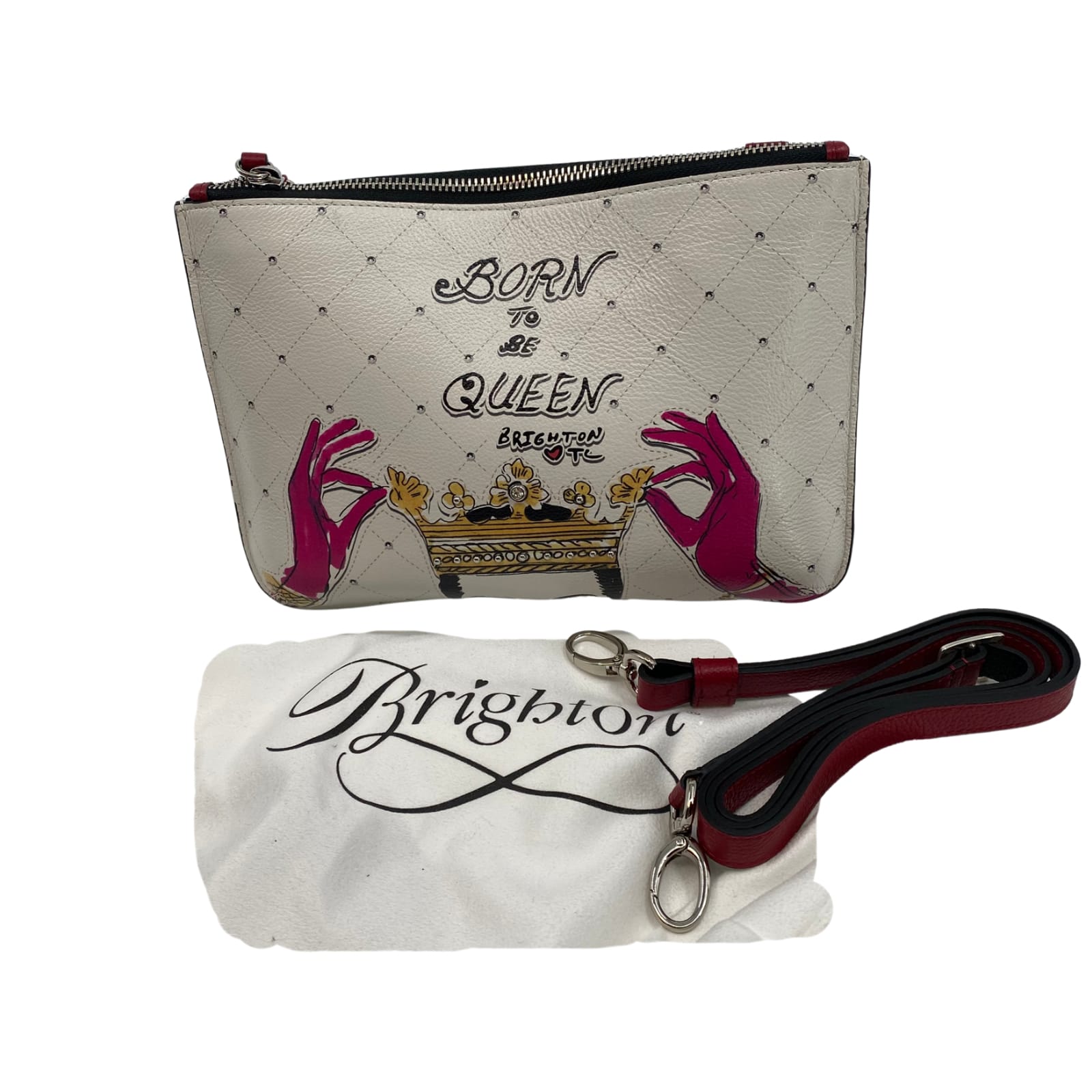 Brighton Cream Leather Crossbody Bag
