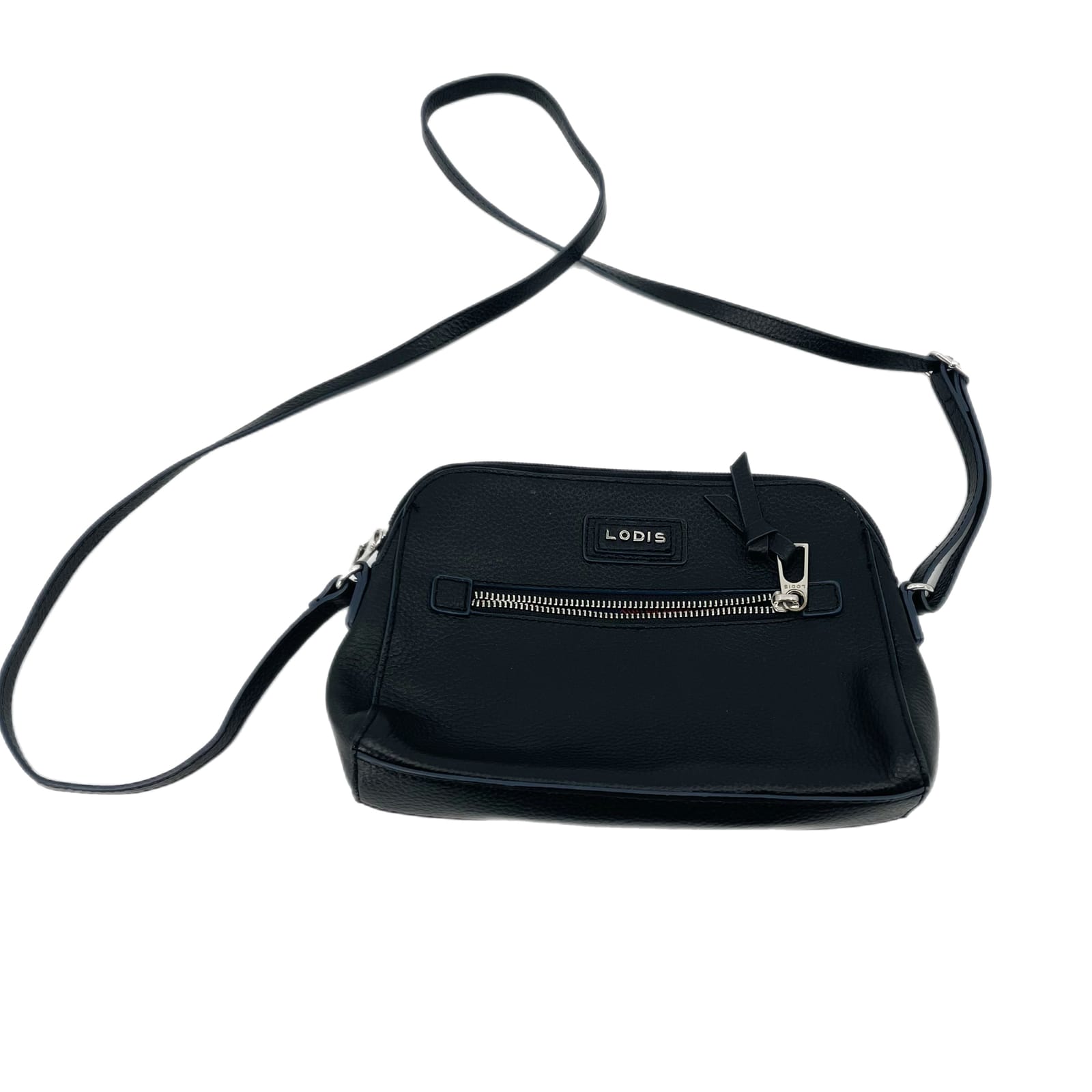 Lodis Black Leather Shoulder Bag
