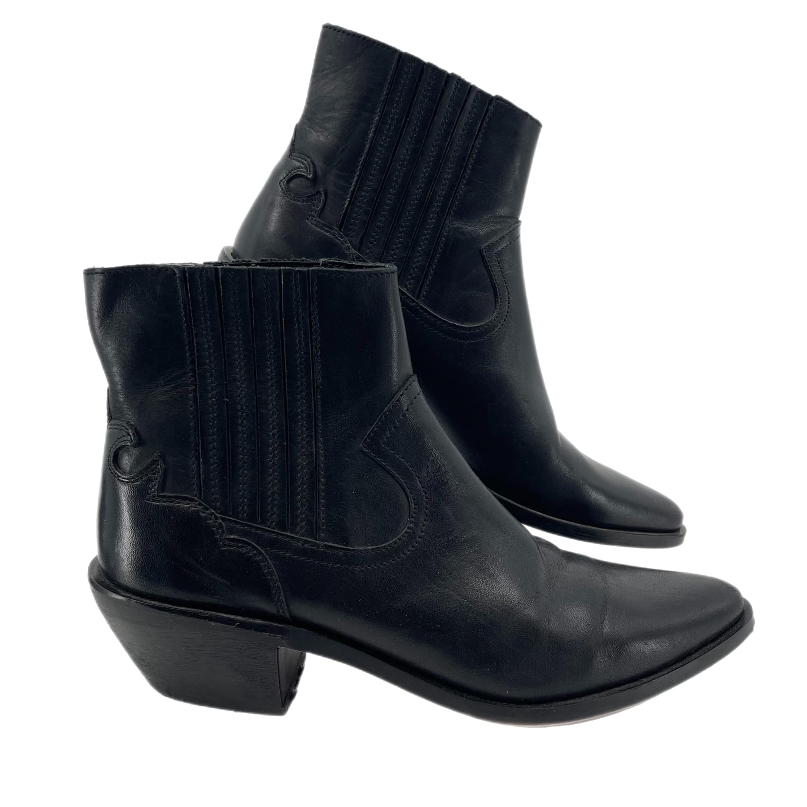 Urban Outfitters Black Cone Heeled Boots