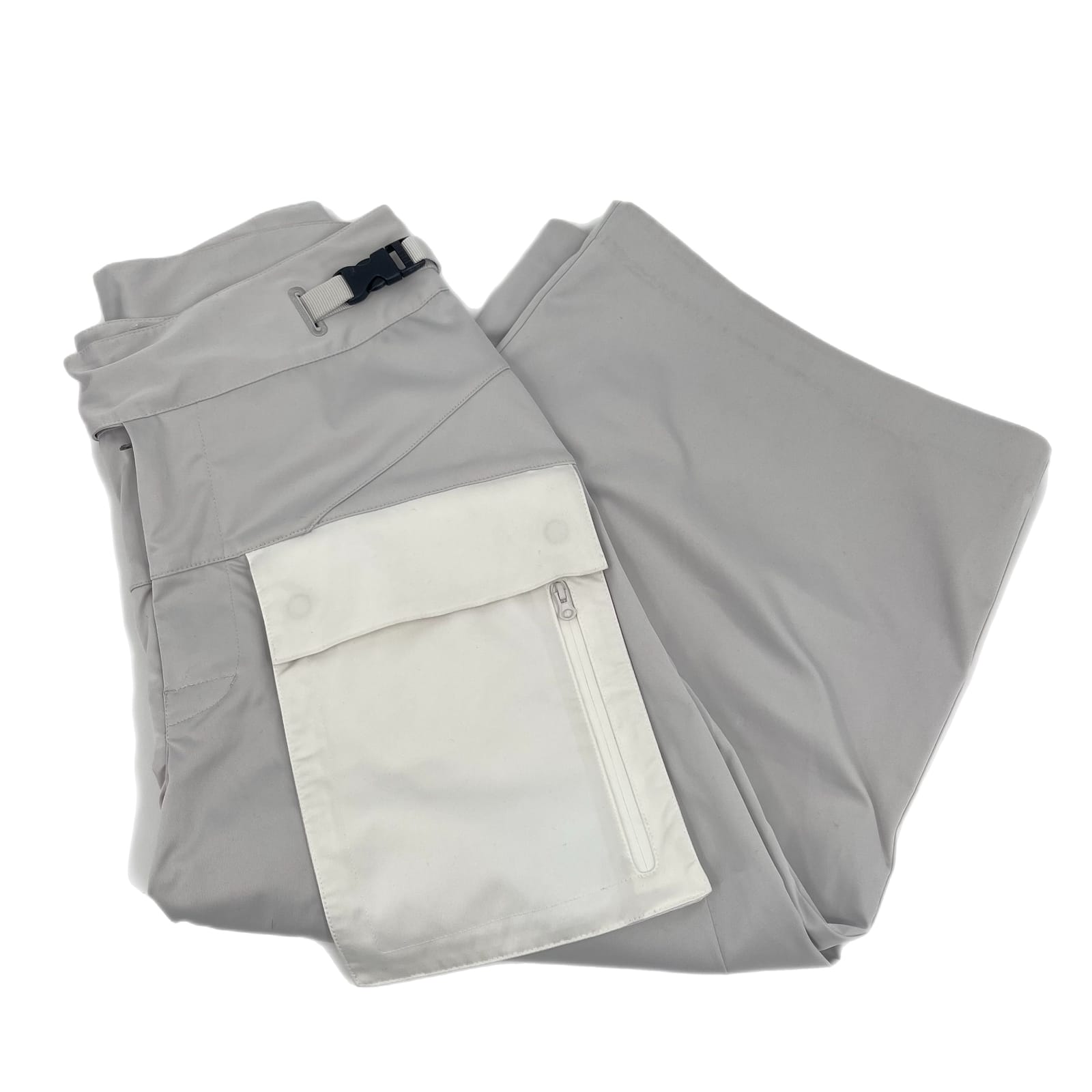 Nike Gray & White Athletic Cropped Pants