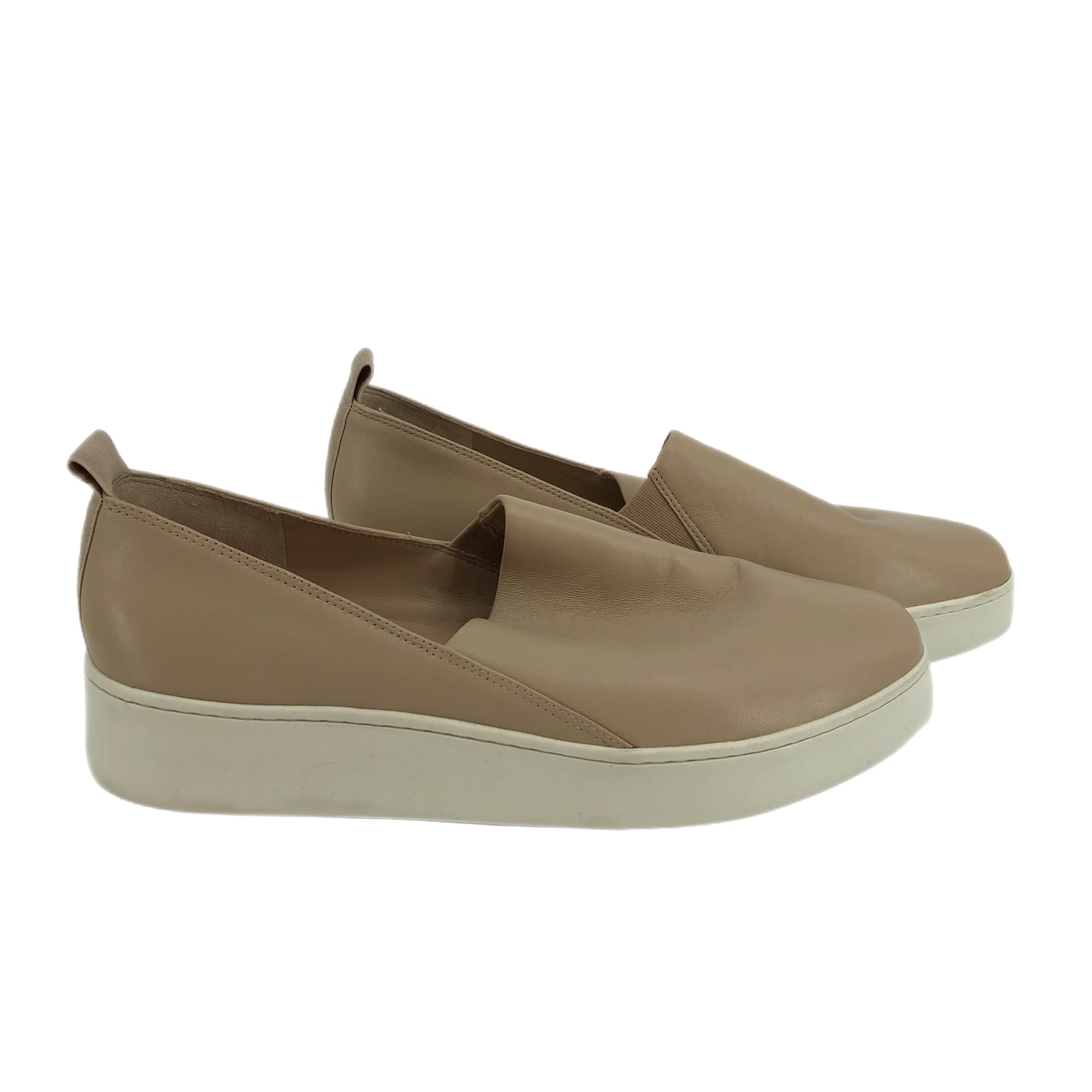 Vince Cream Leather Platforms