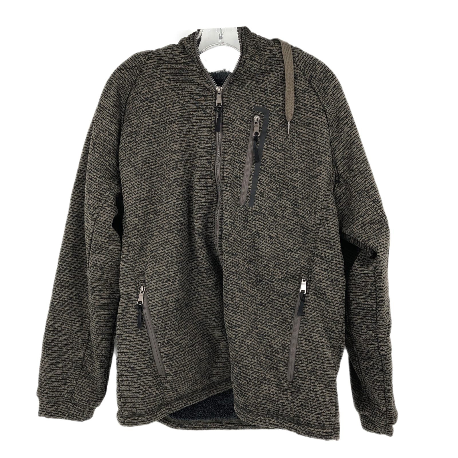 Gray Striped Basic Jacket