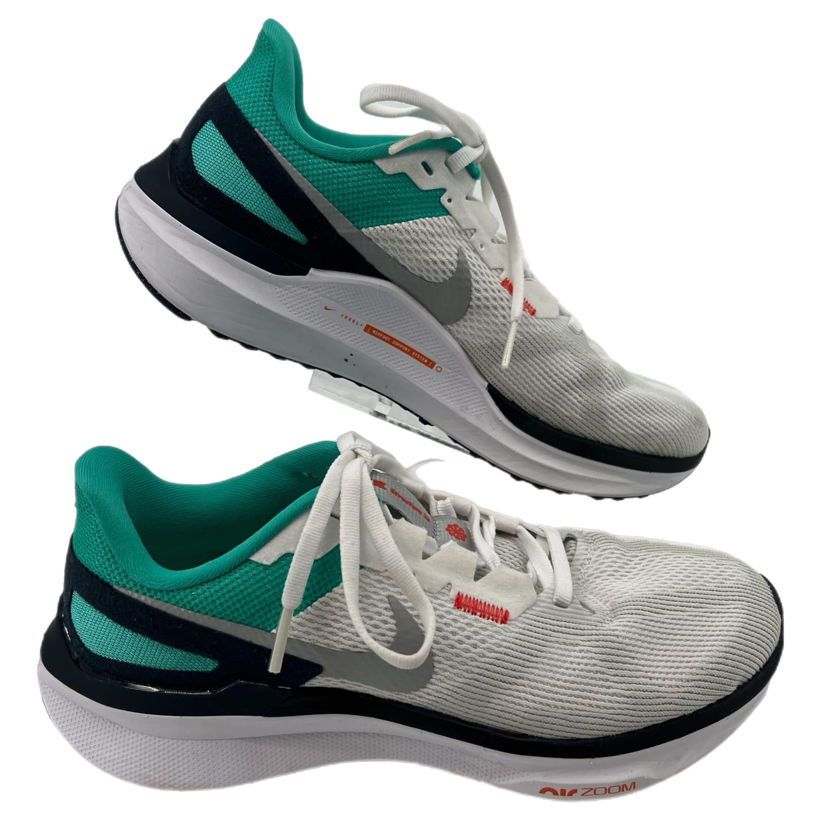 Nike White/Green Athletic Shoes