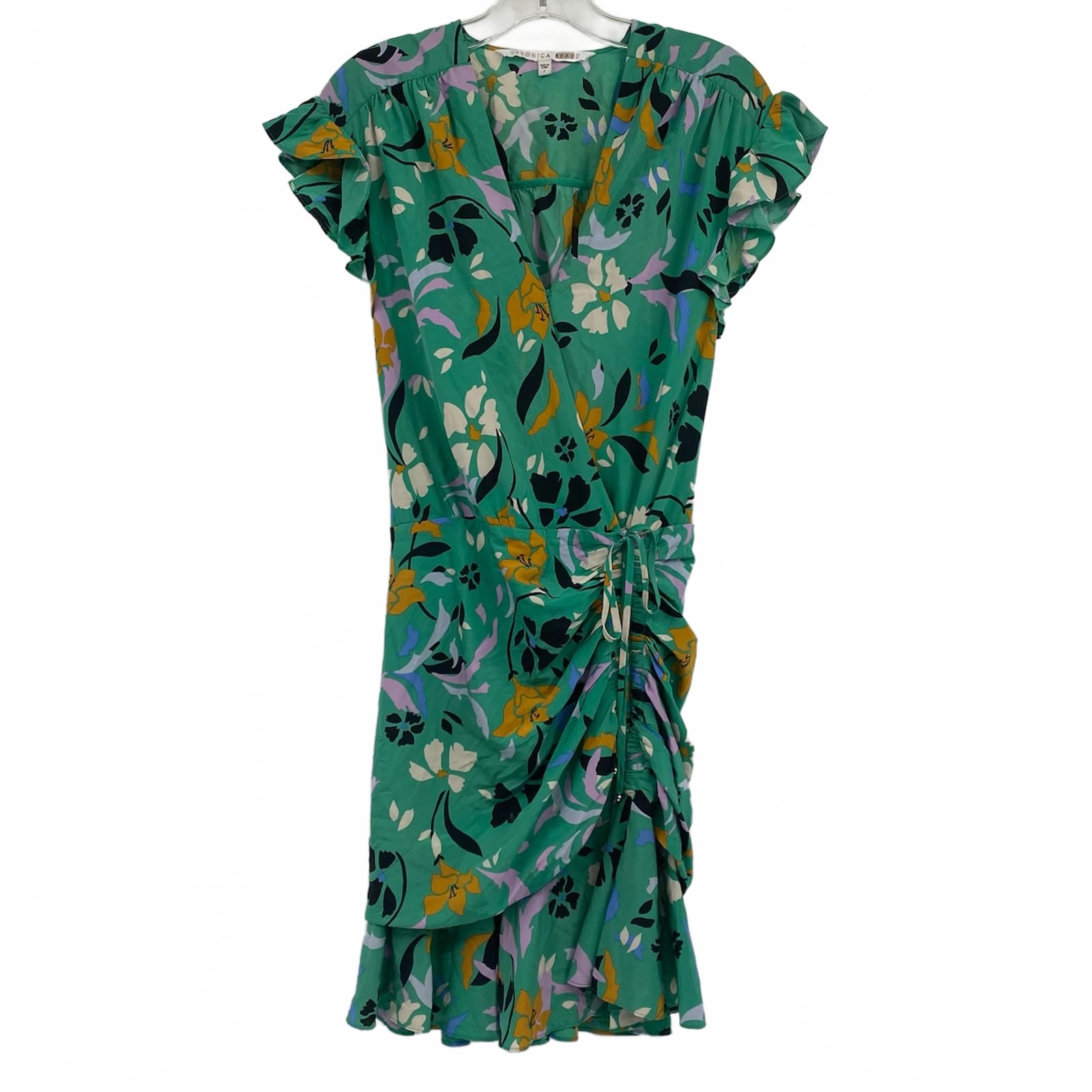 Veronica Beard Green Silk Blend Mini Dress