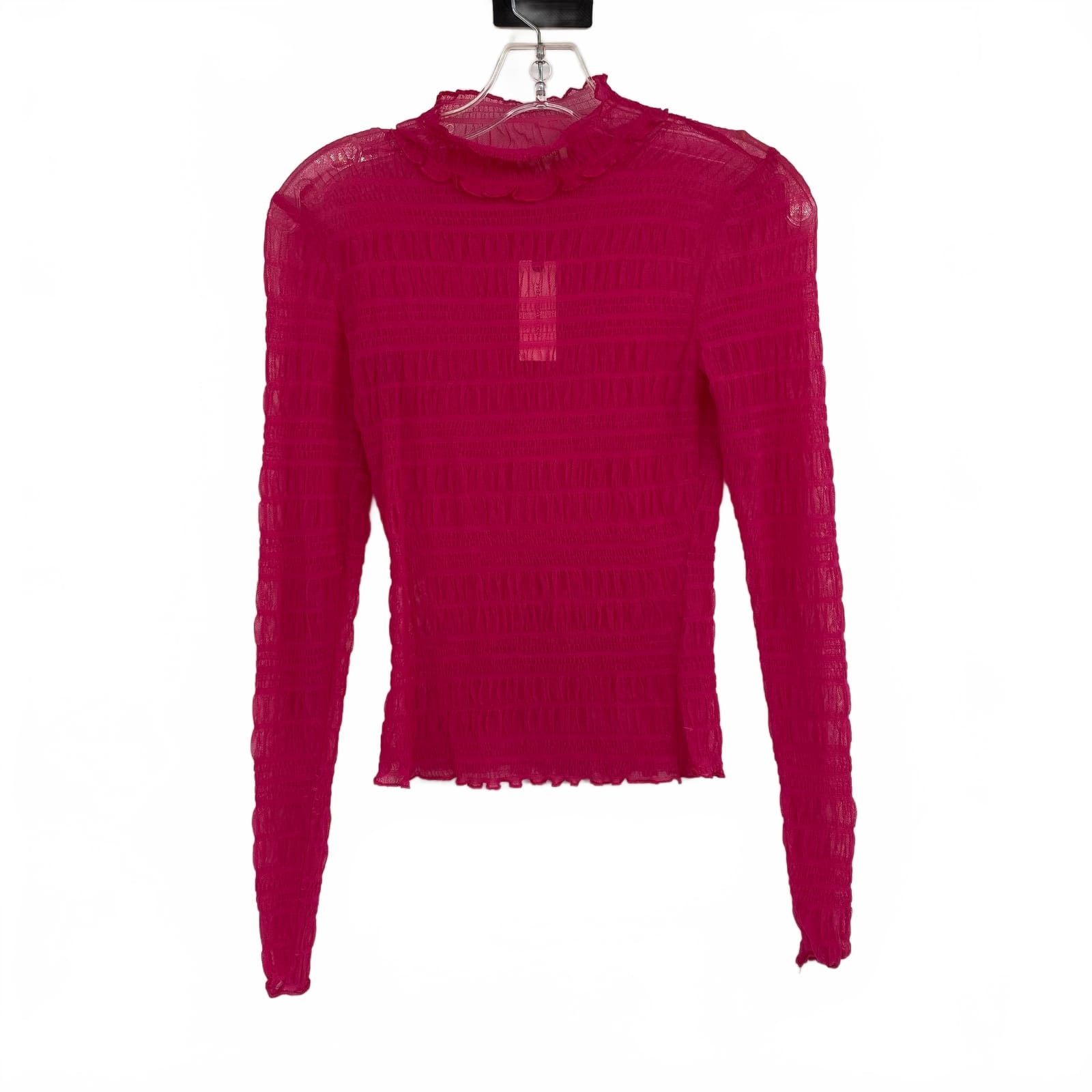 Pilcro and the Letterpress Pink Sheer Long Sleeve T-Shirt