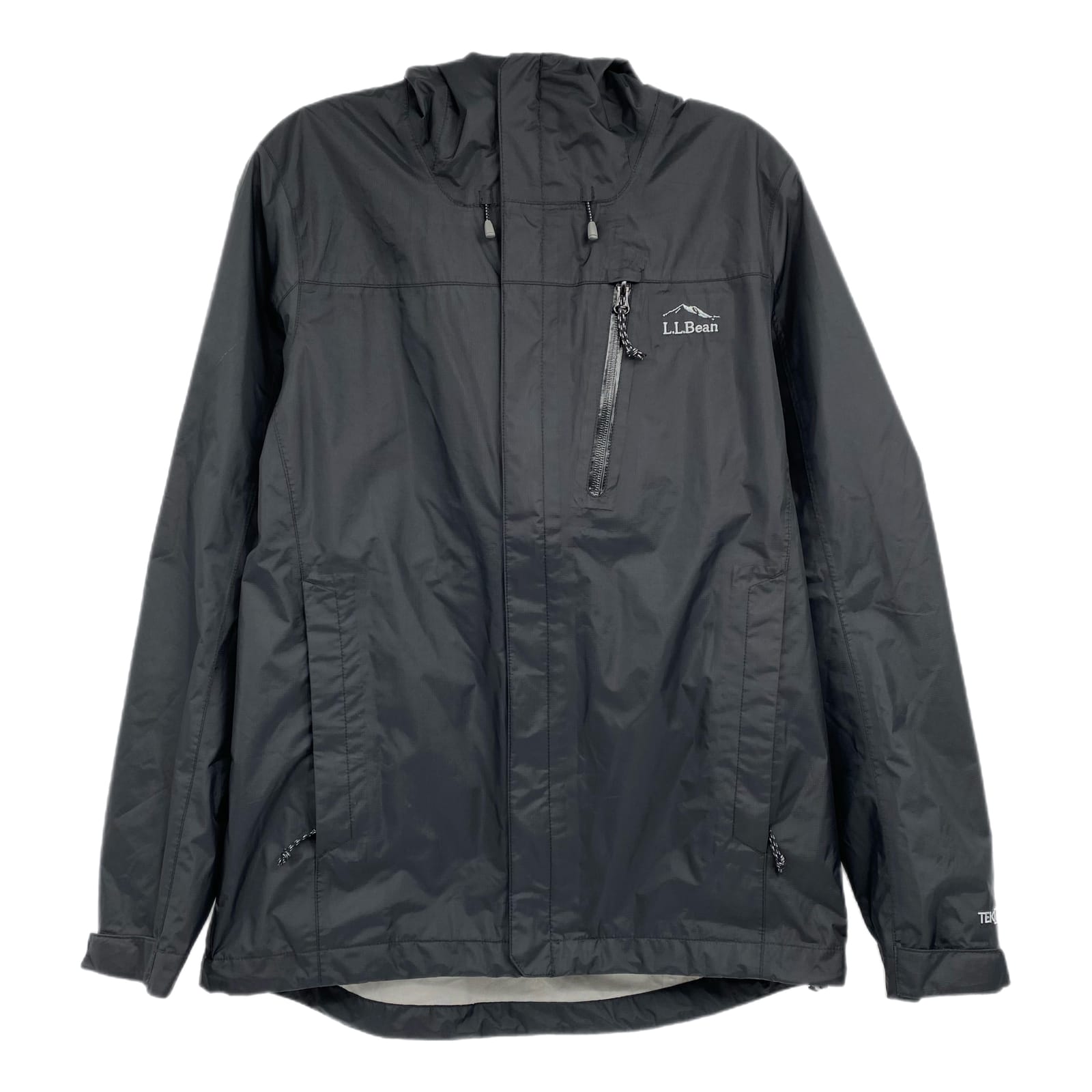 L.L. Bean Black Hooded Rain Coat