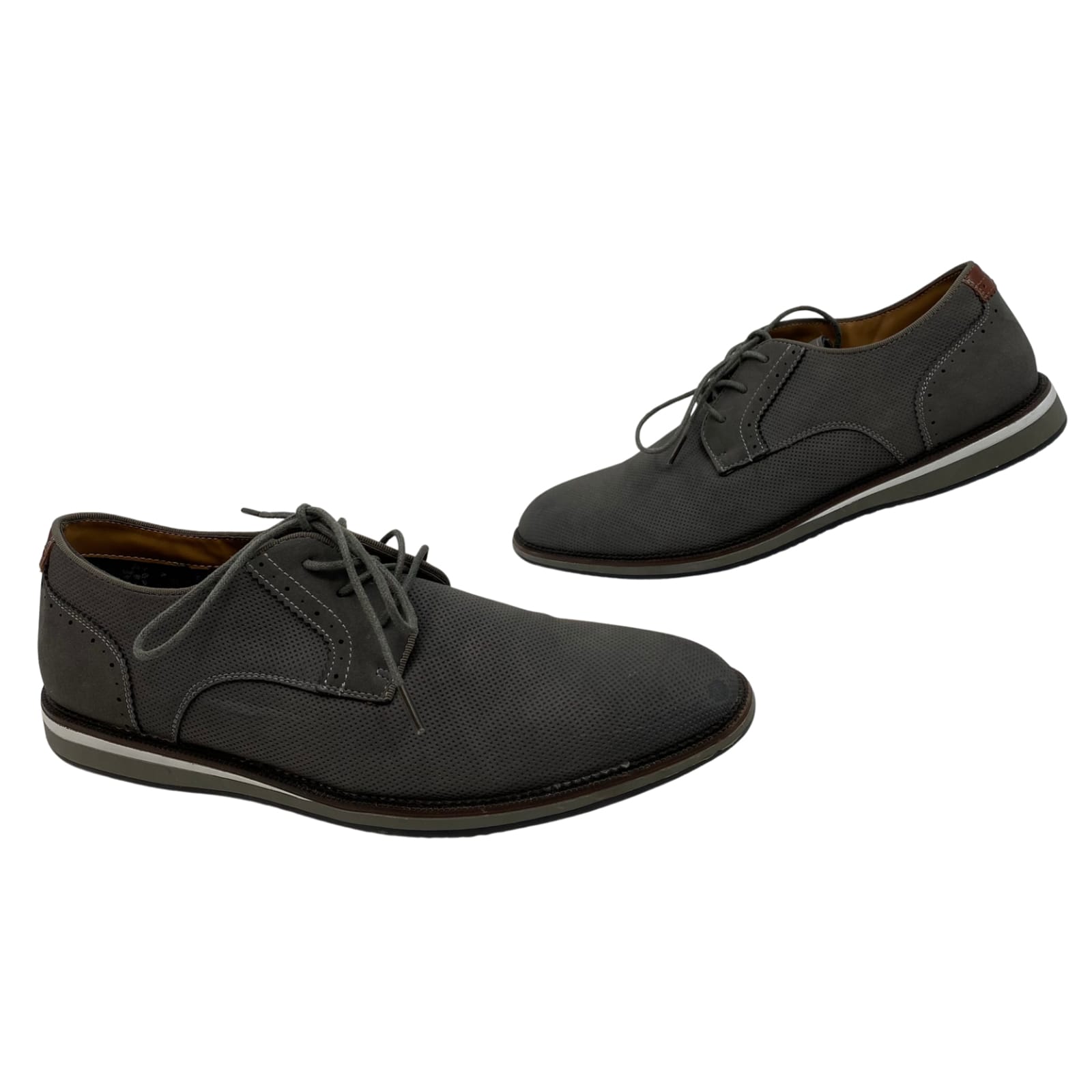 Steve Madden Gray Synthetic Oxford Shoes