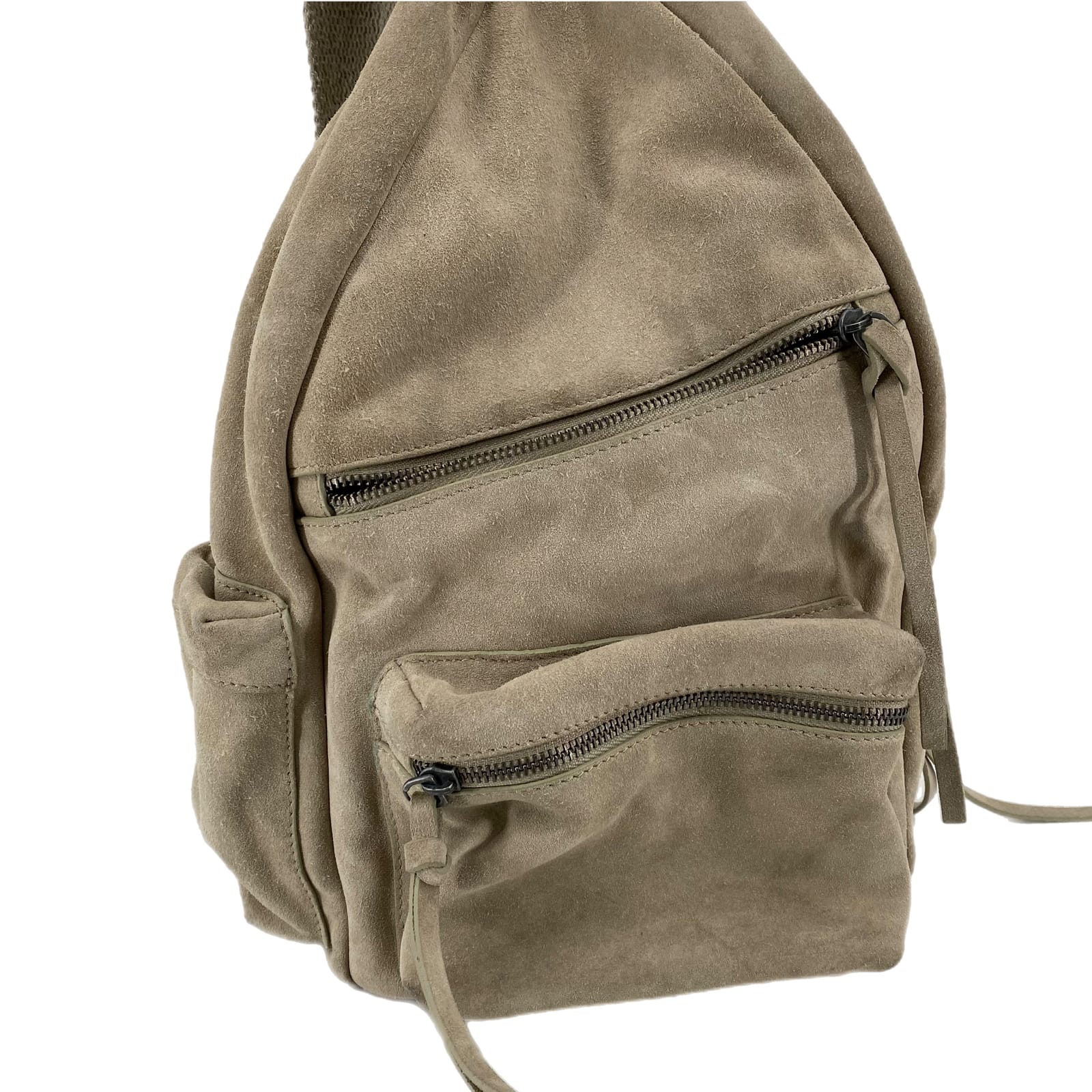 Free People Beige Suede Sling Crossbody Bag