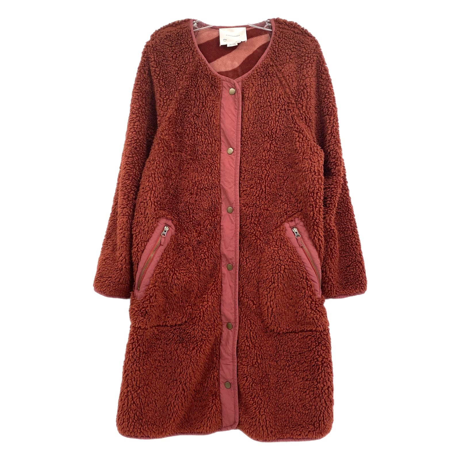 Anthropologie Orange Cozy Teddy Jacket