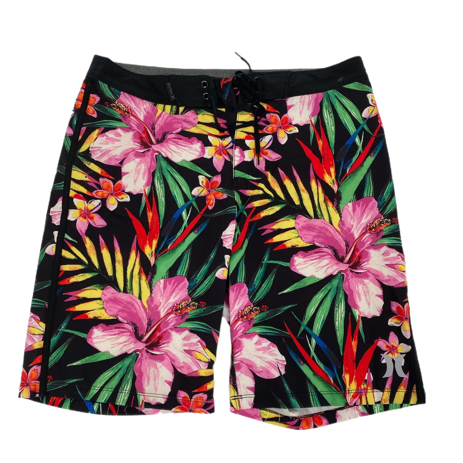 Hurley Black Floral Swim Trunks