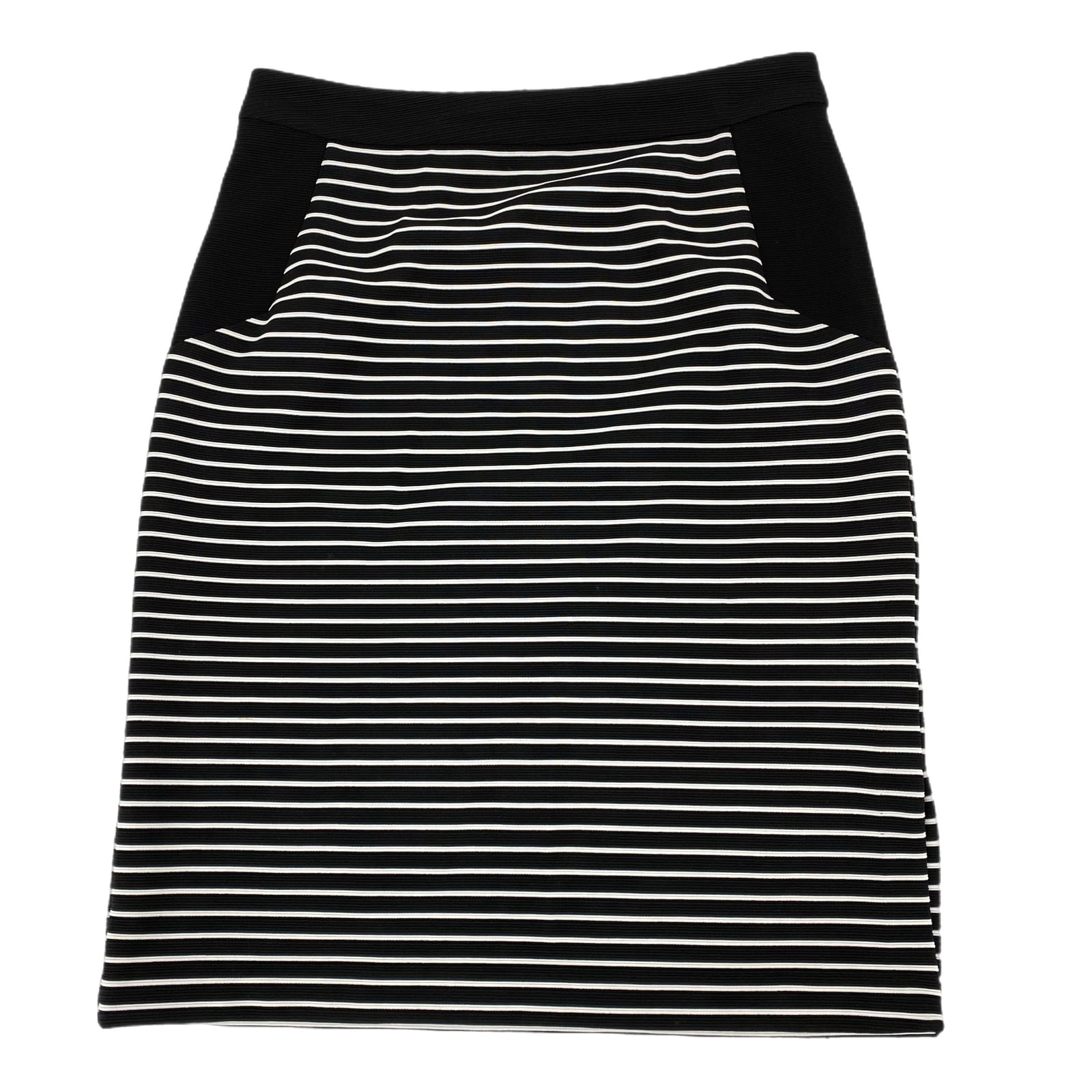 Chic Black & White Striped Skirt