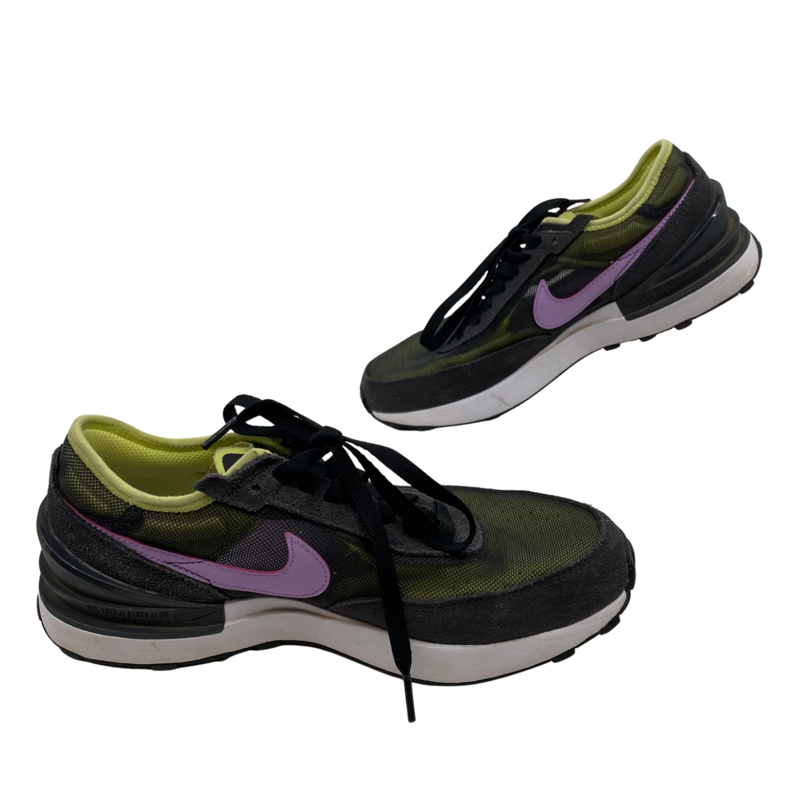 Nike Purple Green Synthetic Lace-Up Sneakers