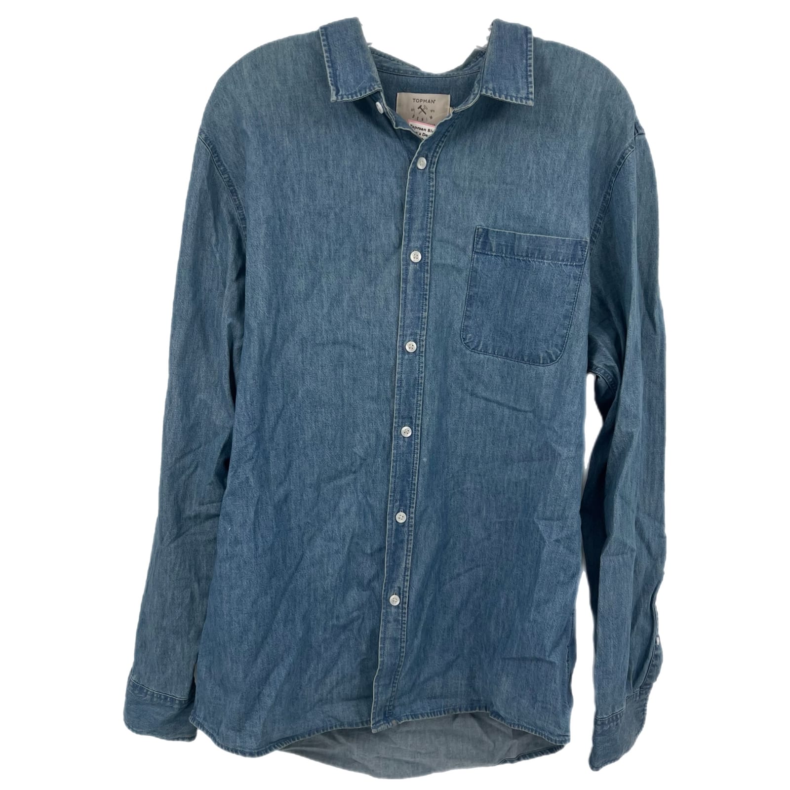 Topman Blue Classic Button-Up Shirt