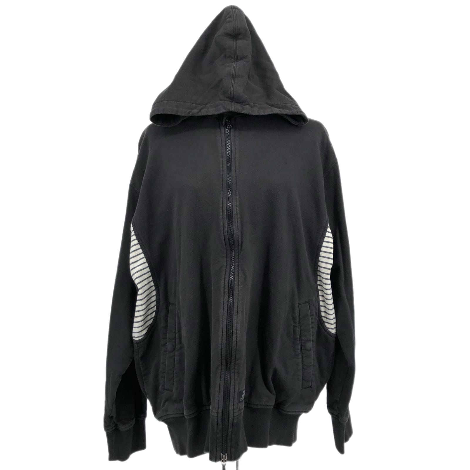 MHI Black White Full Zip Hoodie