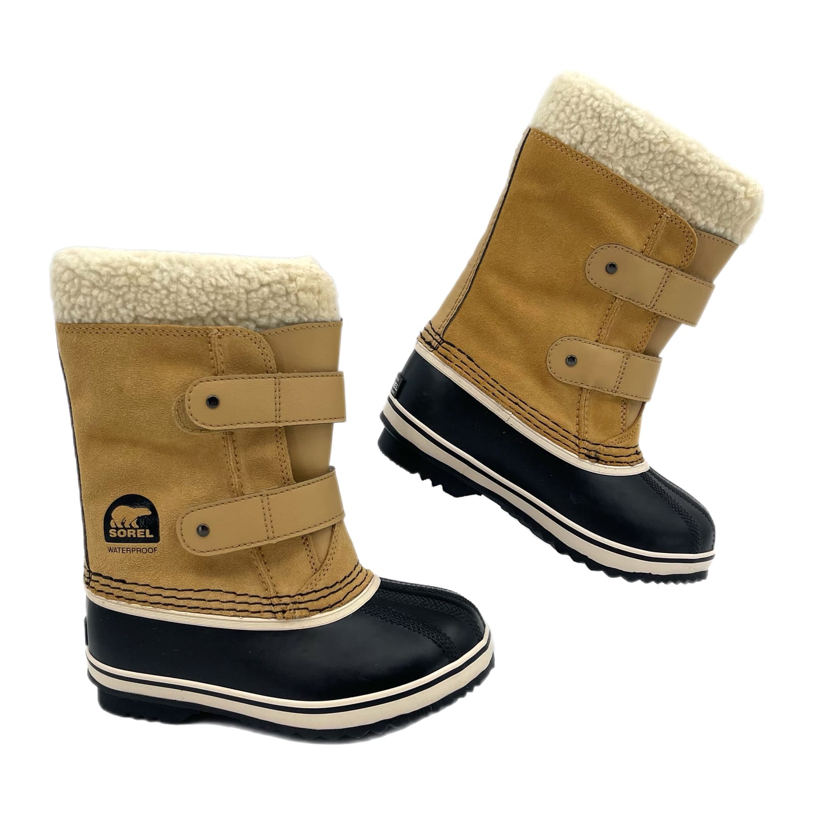 Sorel Tan & Black Insulated Waterproof Snow Boots