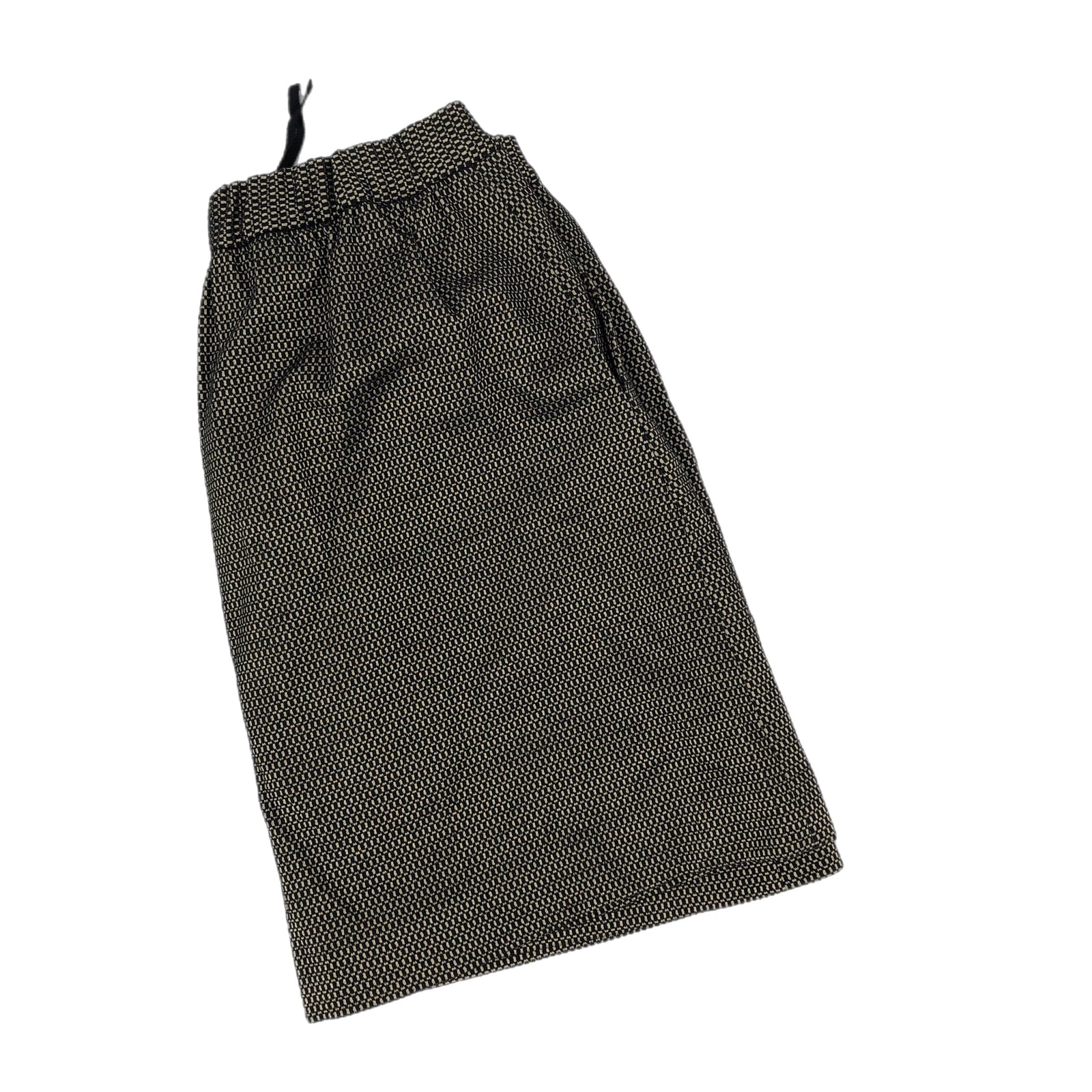 Madewell Gold and Black Woven Mini Skirt