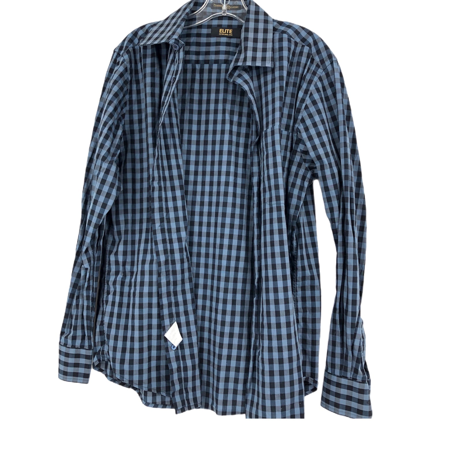 EliteStyle Blue Plaid Button-Up Casual Shirt