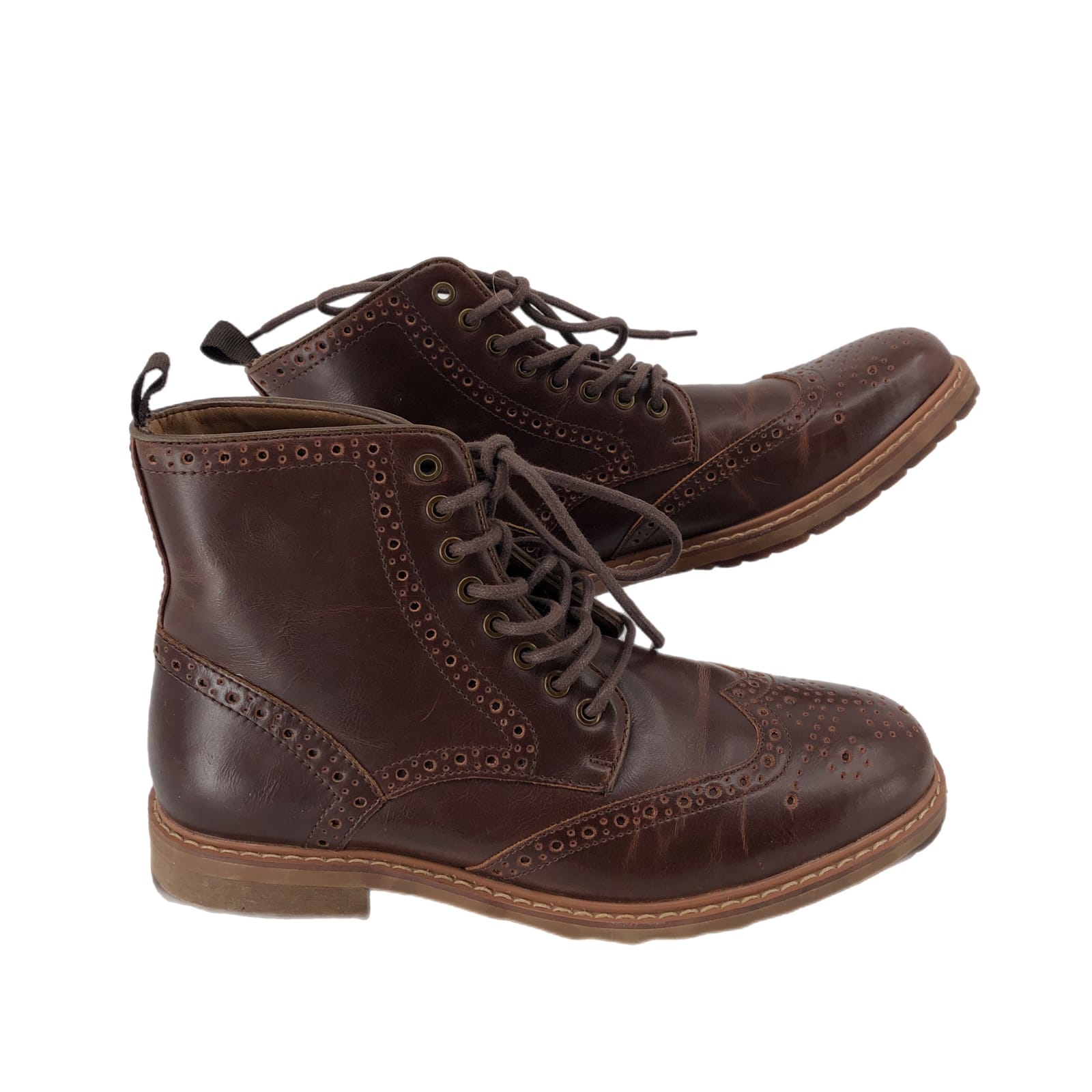 GAP Green Leather Wing Tip Boots