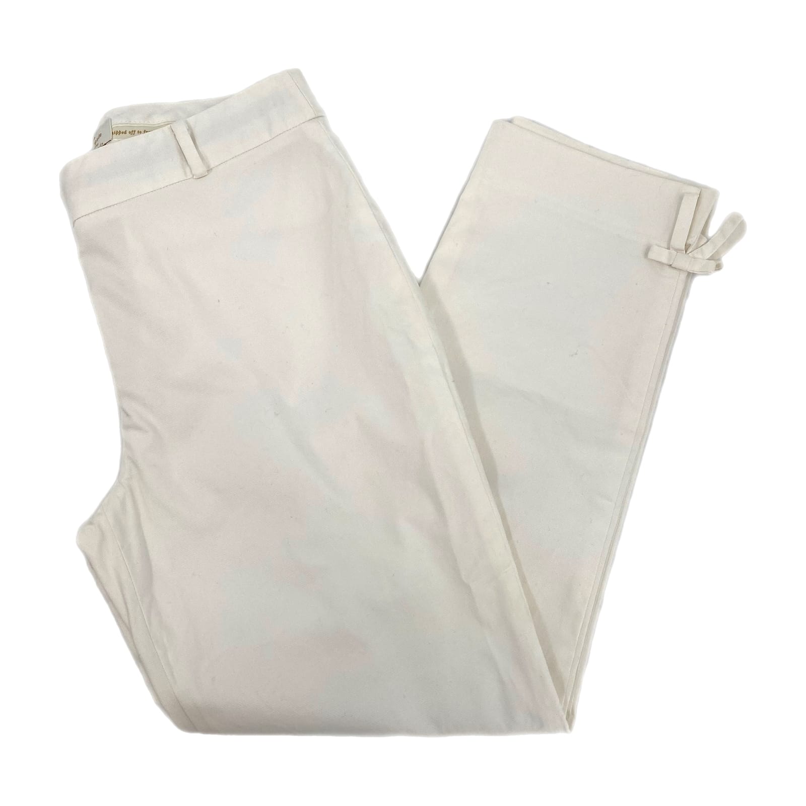 Kate Spade White Bow Accent Cropped Trousers
