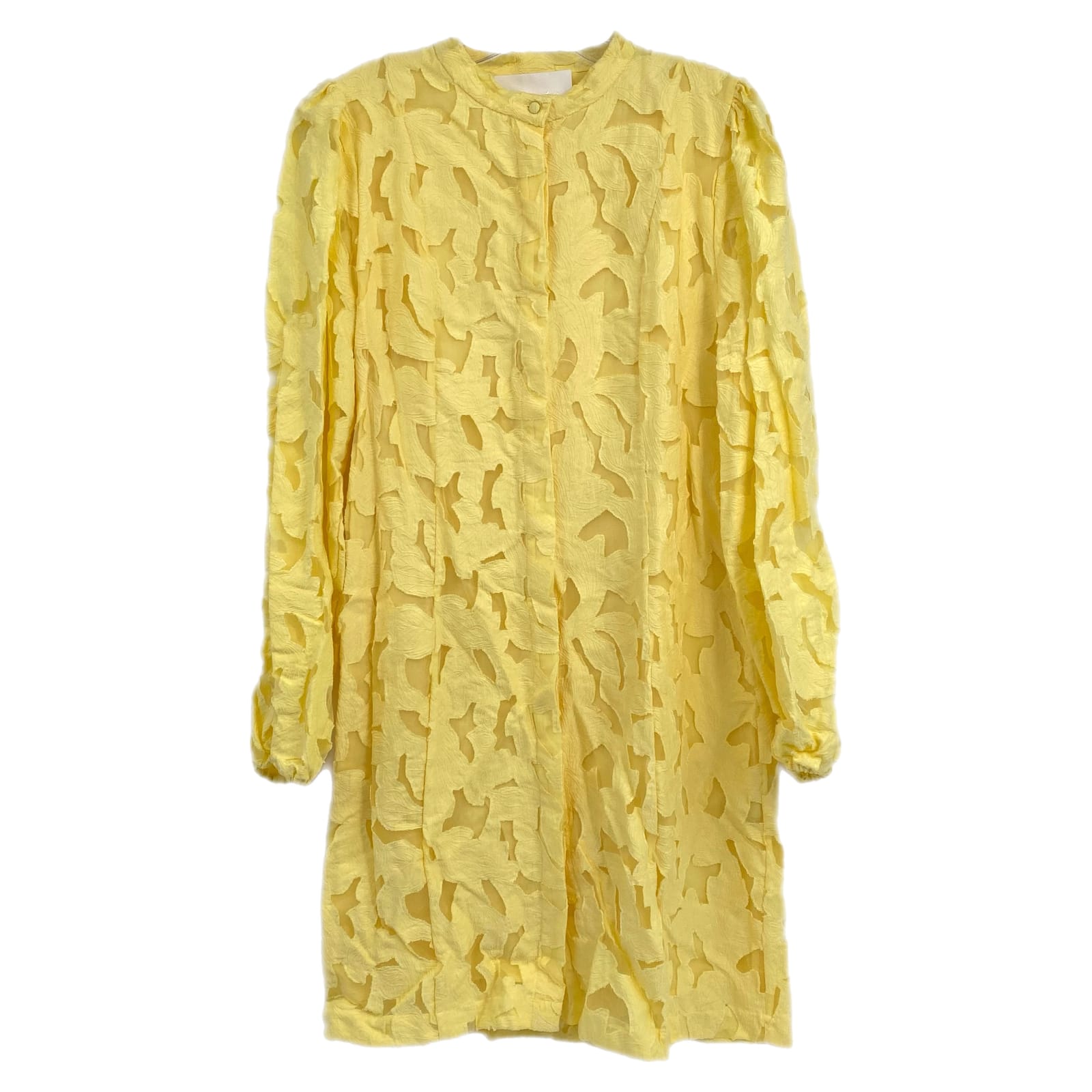 Levete Room Yellow Puff Sleeve Mini Dress