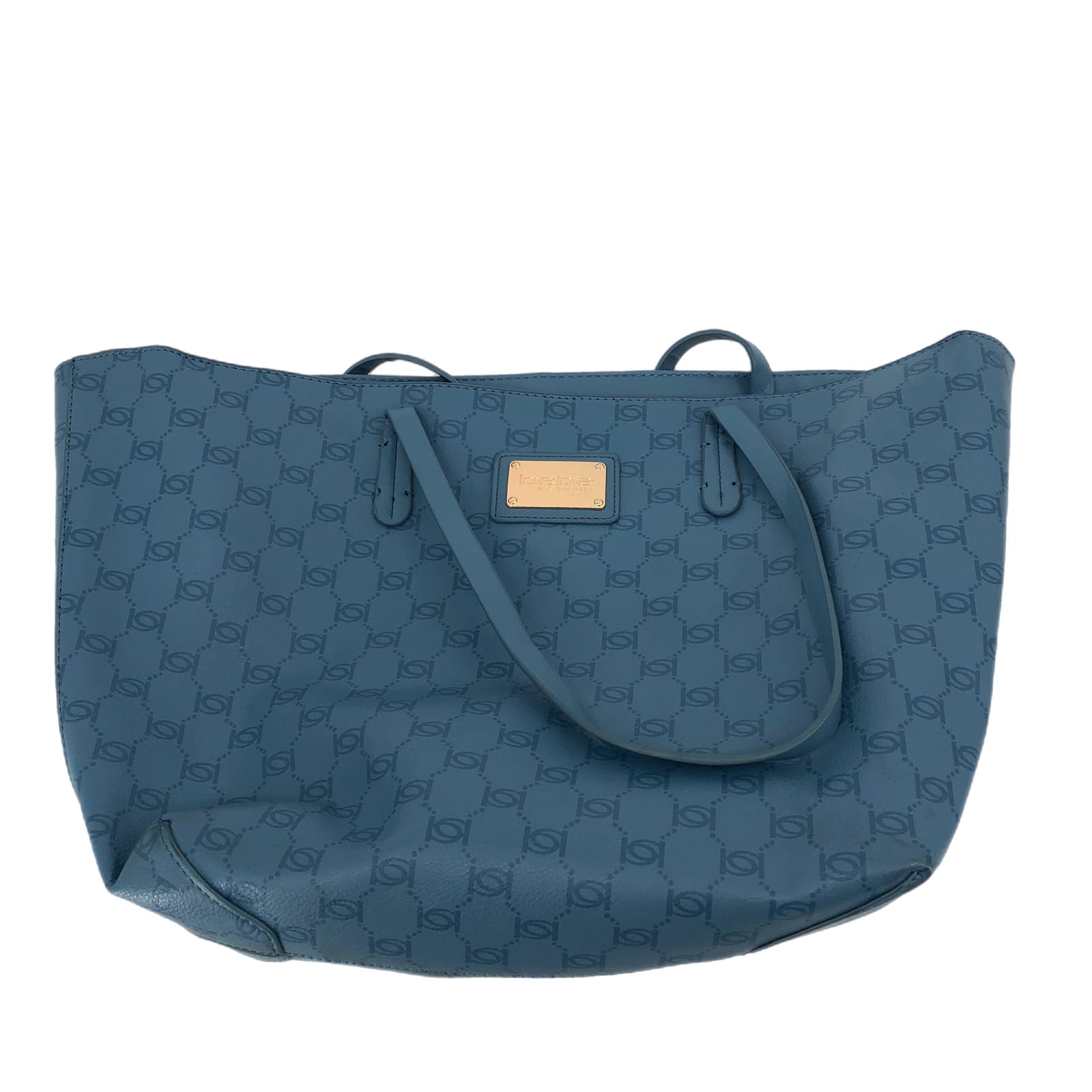 bebe Blue Leather Tote Bag