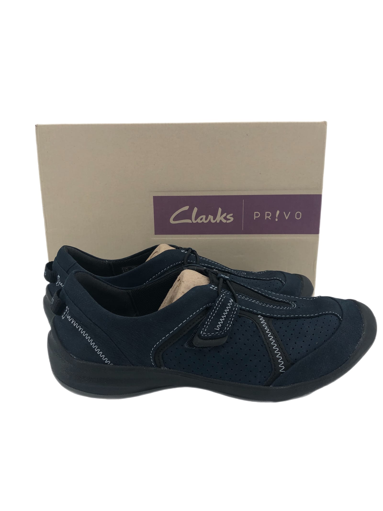 Clarks Blue Breathable Cotton Blend Slippers