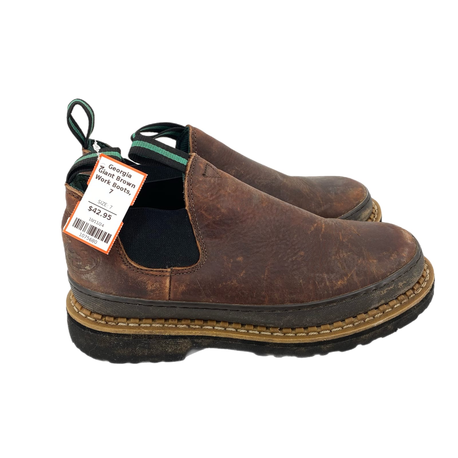 Georgia Boot Brown Leather Athletic Shoes