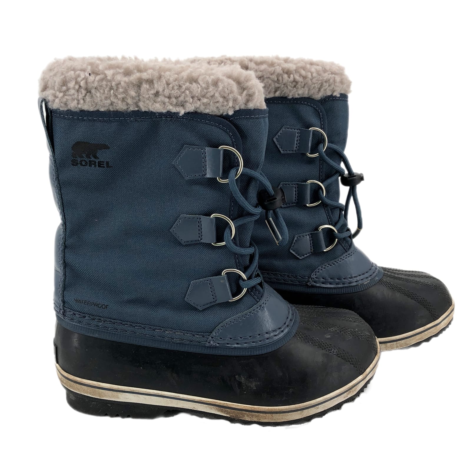 Sorel Black & Blue Synthetic Rain & Snow Boots