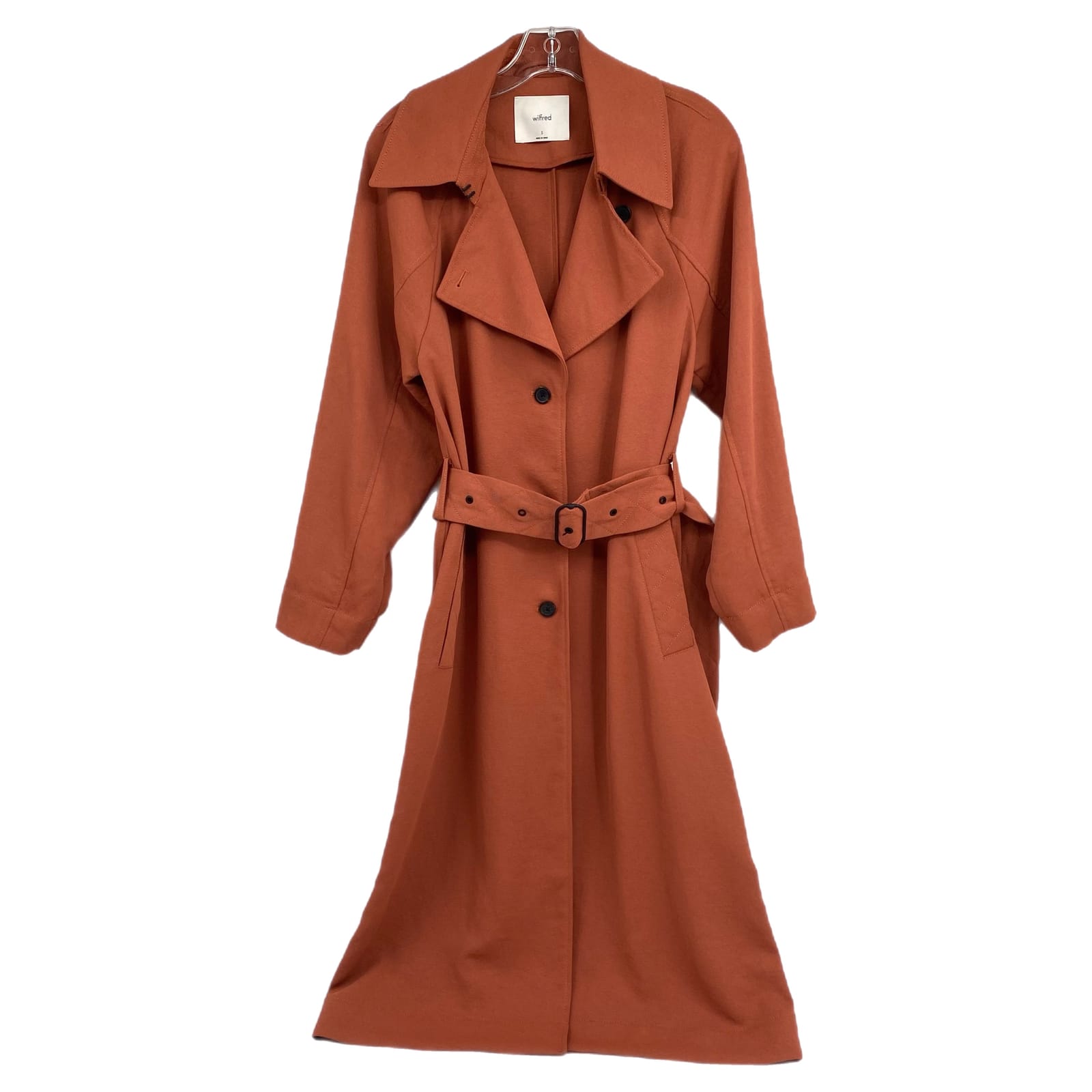 Wilfred Orange Belted Duster Trench Coat
