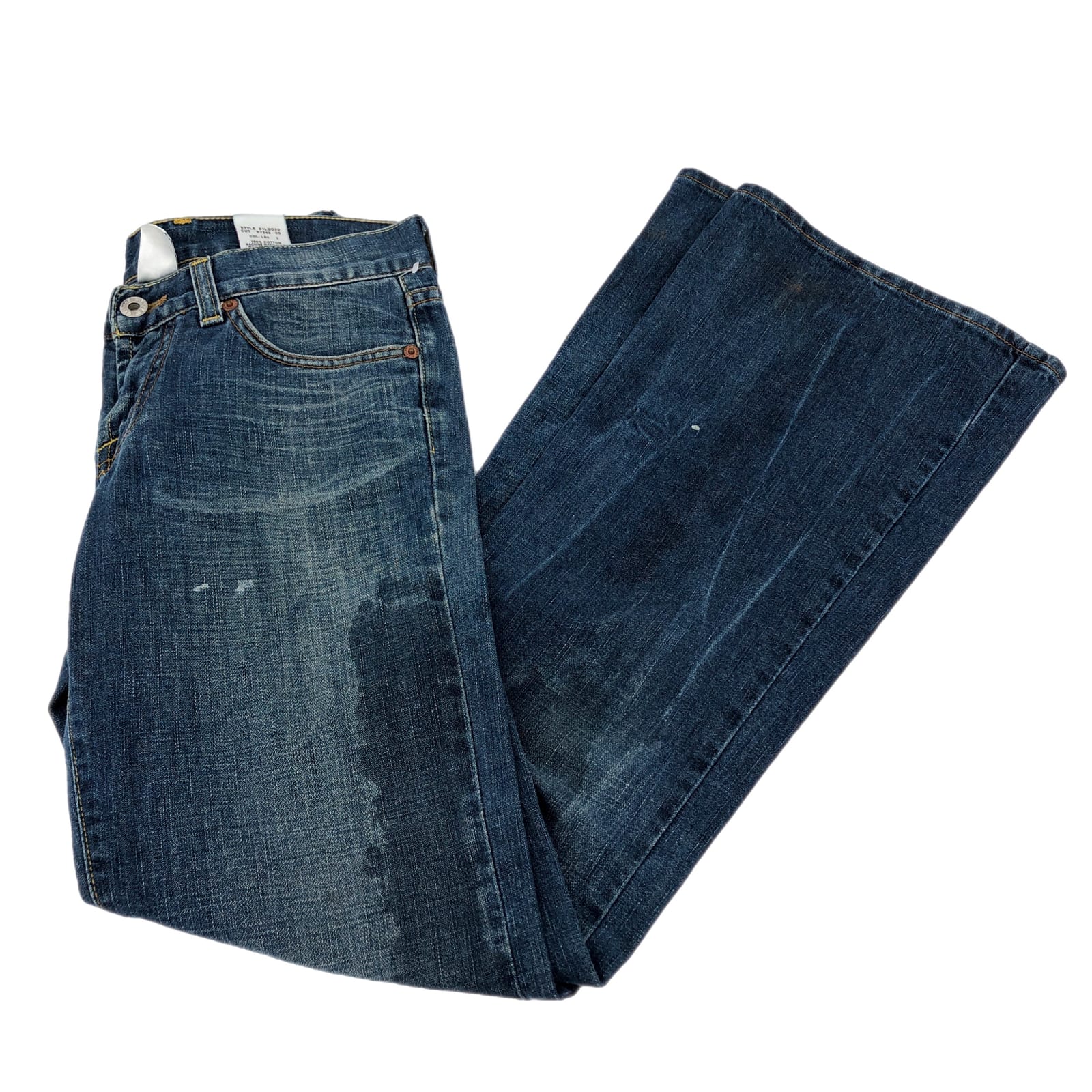 Lucky Brand Blue Patch Work Flare & Wide Leg Jeans