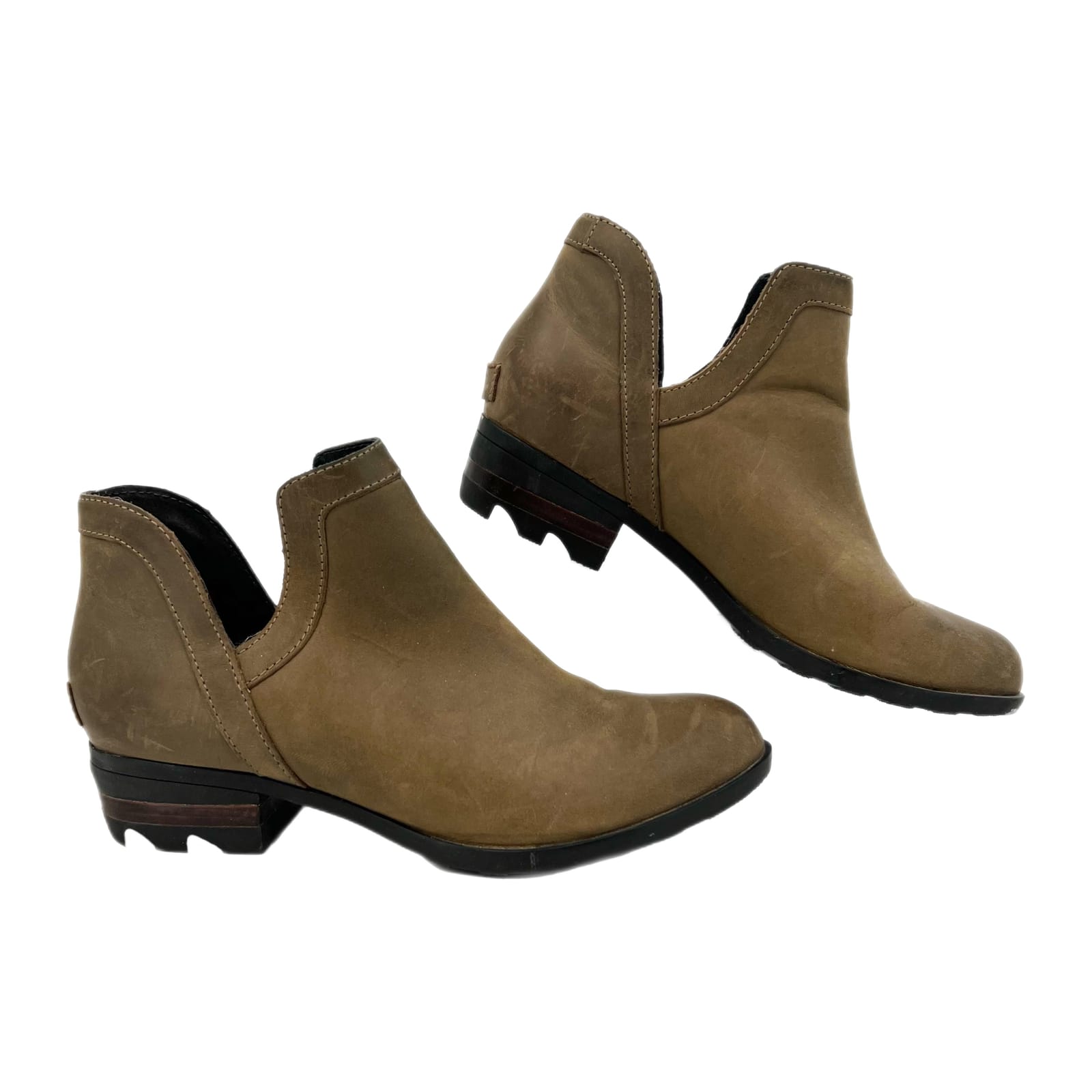 Sorel Green Leather Ankle Boots & Booties