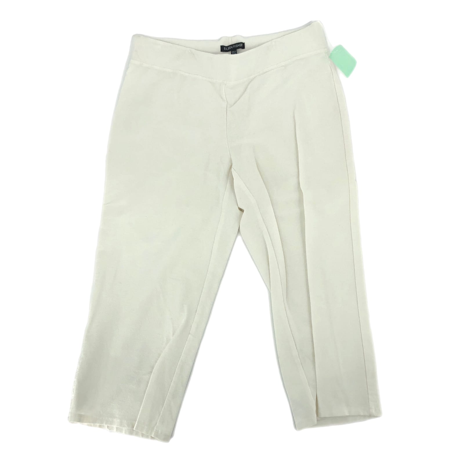 Eileen Fisher White Classic Capri Pants