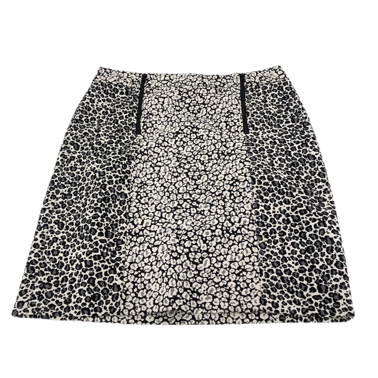 Ann Taylor Black & White Leopard Print Pencil Skirt