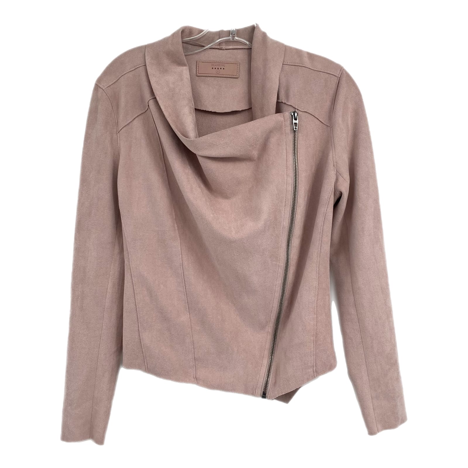 Blank NYC Pink Faux Suede Moto Jacket