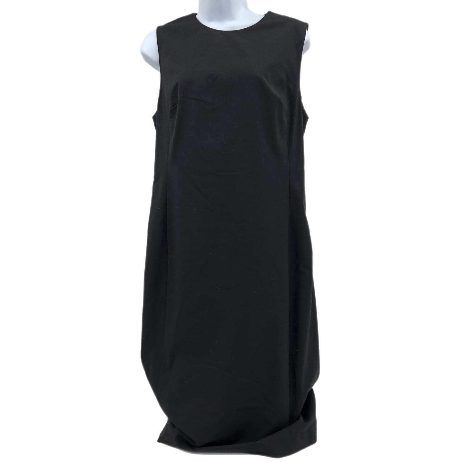 Babaton Black Midi Wool-Spandex-Polyester Dress