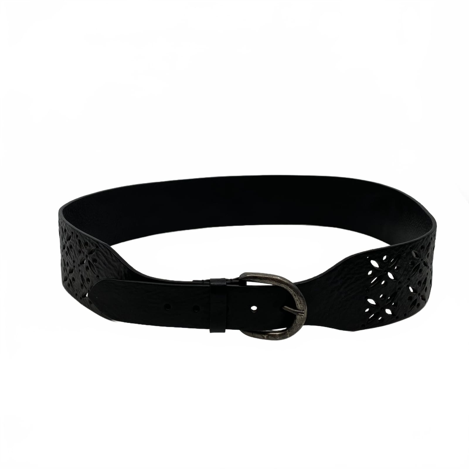 Garnet Hill Black Leather Belt