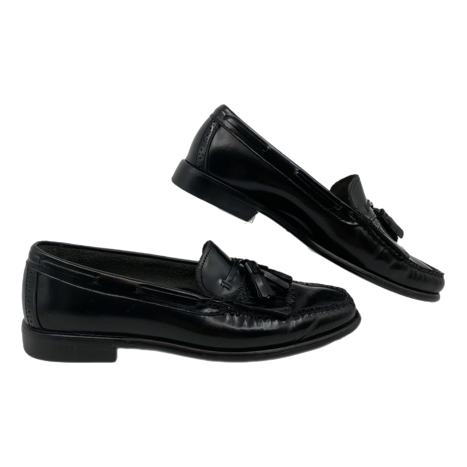 G.H. Bass & Co. Black Tasseled Leather Loafers