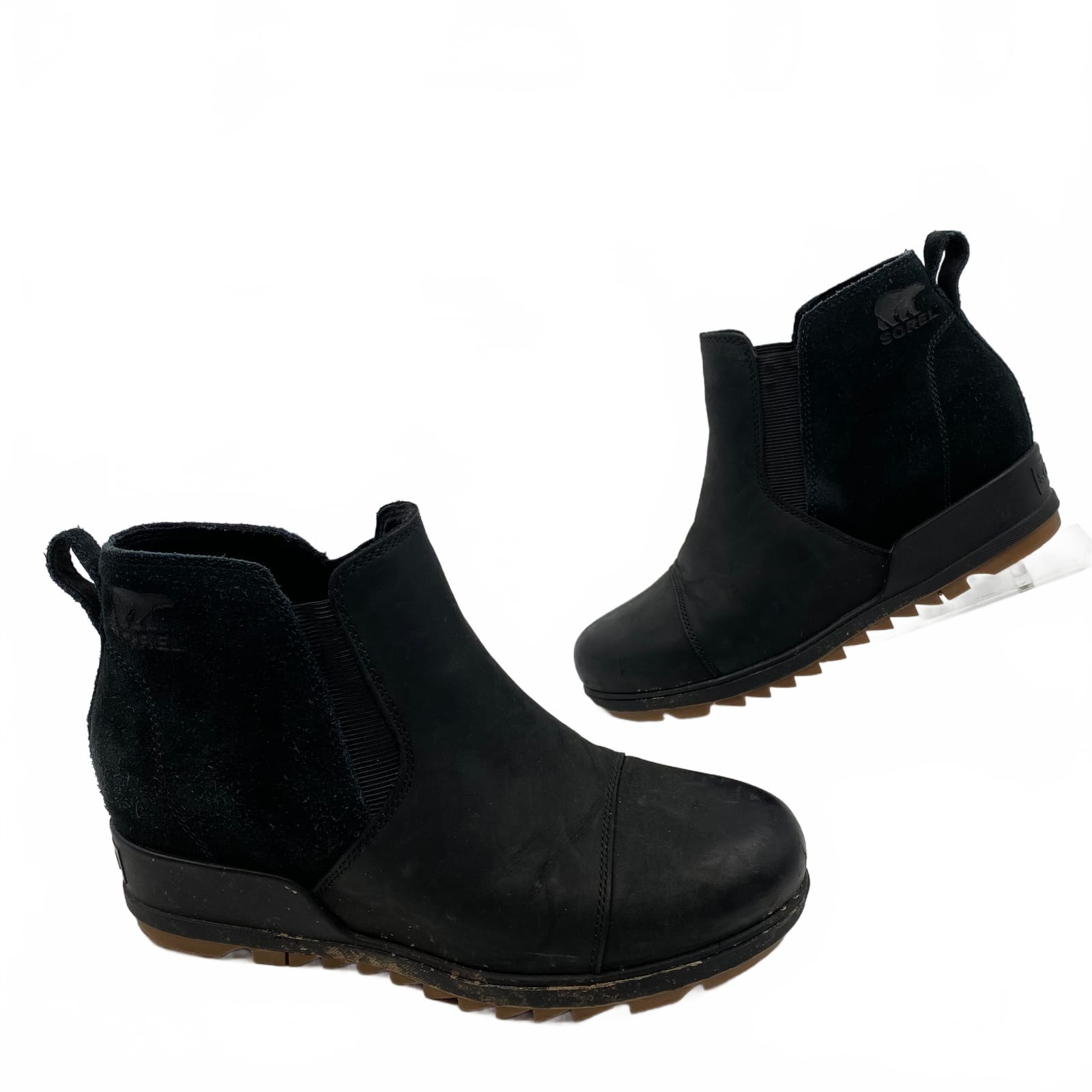 Sorel Black Leather Classic Bootie