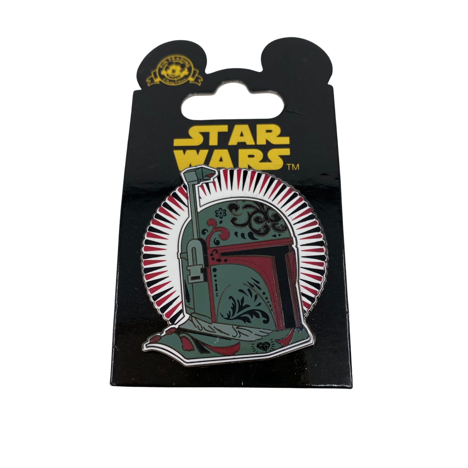 Disney Gray and Red Boba Fett Pin