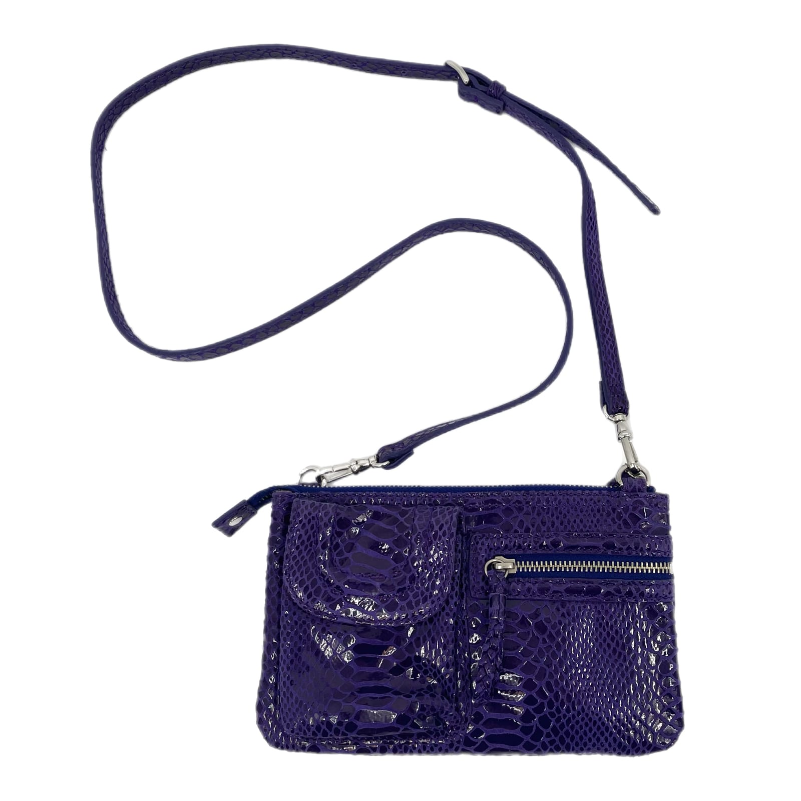 Perlina Purple Animal Print Crossbody Bag