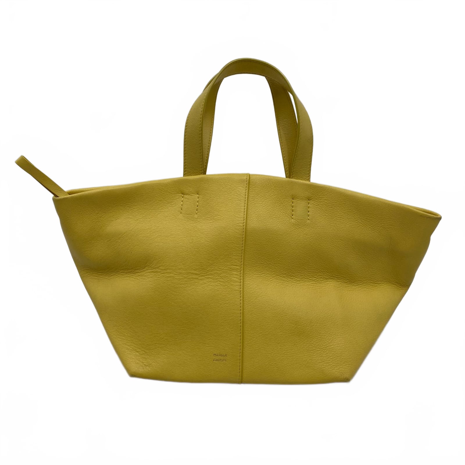 Mansur Gavriel Yellow Leather Top Handle Bag