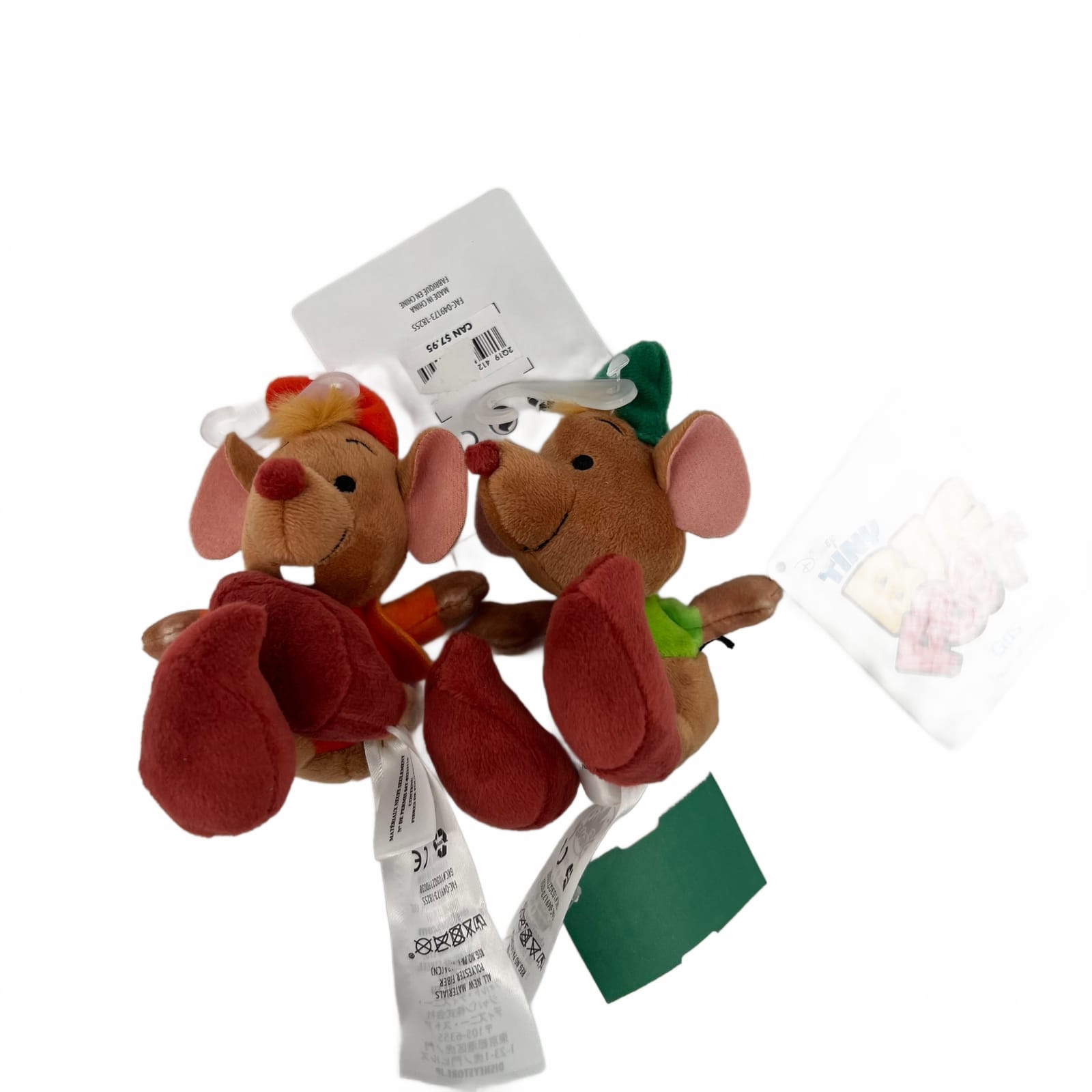 Disney Brown Tiny Big Feet Gus & Jaq Set